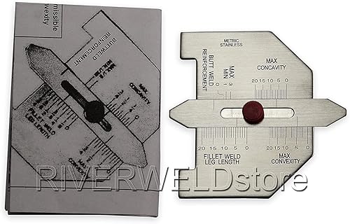 Miniatura 11 de RIVERWELD Calibre automático de la inspección de la pulgada del acero inoxidable del indicador de la soldadura de la soldadura a tope