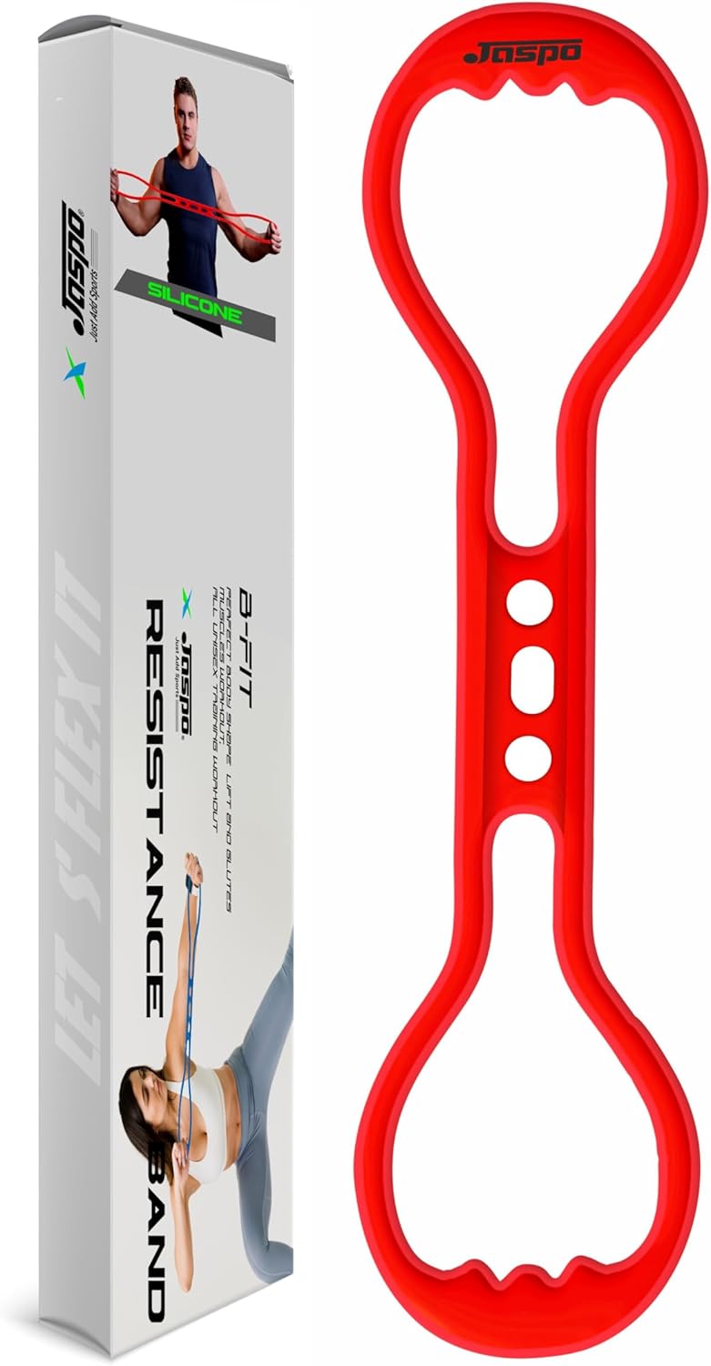 Jaspo Relaxit Fitness Band Resistenza per Stretching | Allenamento | Palestra | Esercizio | Pilates per uomini e donne in materiale di lattice superiore adatto sia per esercizi a casa che in palestra