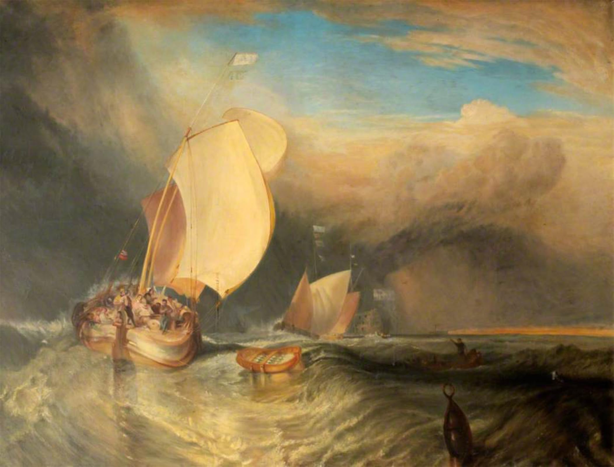 ARTXLXXBN Famous Painting Canvas Artwork Graffiti Print Seascape Mallord William Turner Portrait Canvas Image for Home Decor 60x90cm