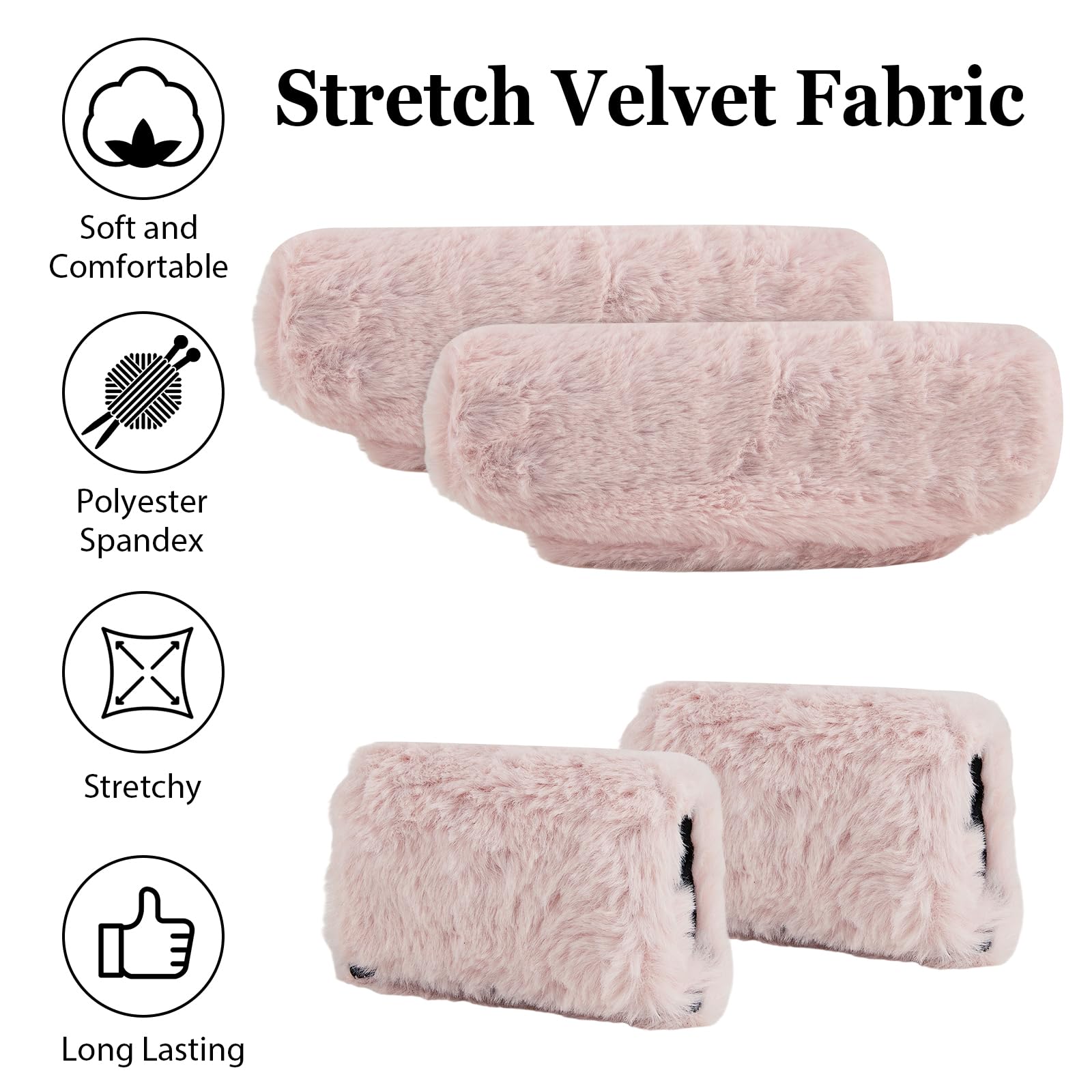 Almohadillas universales para muletas para axilas y empuñaduras, cojín para muletas, axilas, esponjosas, accesorios para axilas y mangos (rosa)