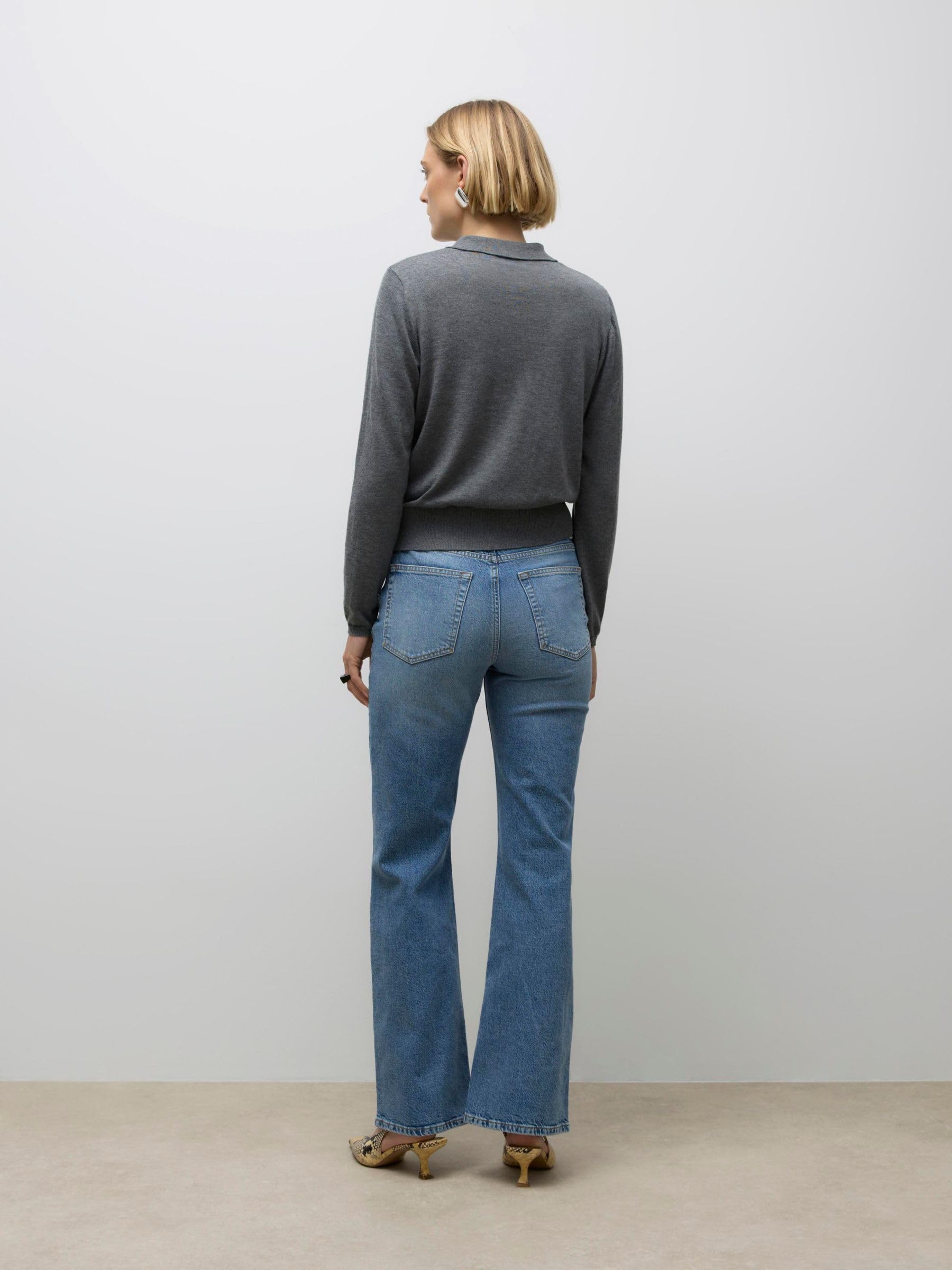 VERO MODA Female Polo AWSIKITA Gestricktes Poloshirt