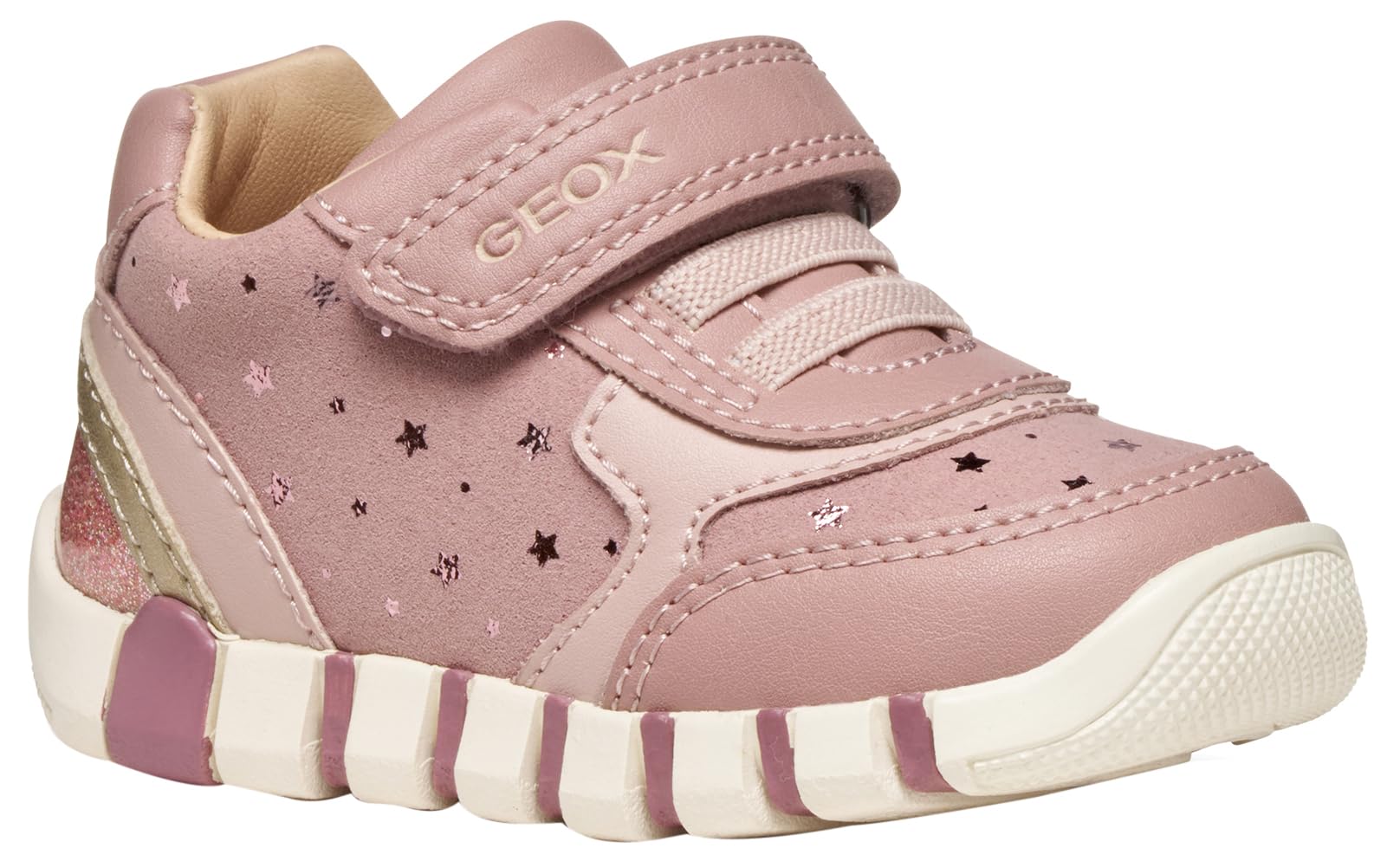Geox Baby B Iupidoo Girl First Steps Antique Rose/Platinu 18_EU