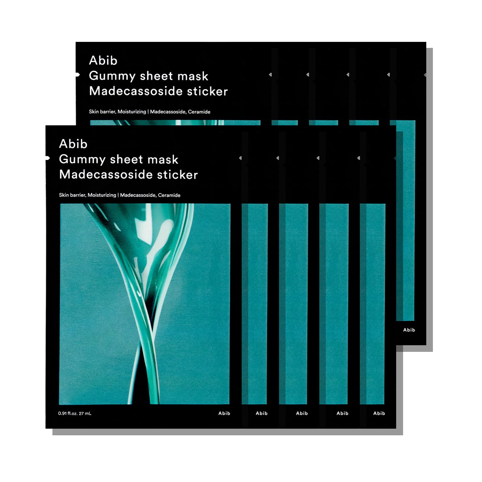 Abib Gummy Sheet Mask Madecassoside Sticker 10 Sheets (Skin Barrier) I Korean Face Mask for Sensitive Skin, Soothing & Redness Relief, Daily Skincare Treatment, K-Beauty Sheet Mask