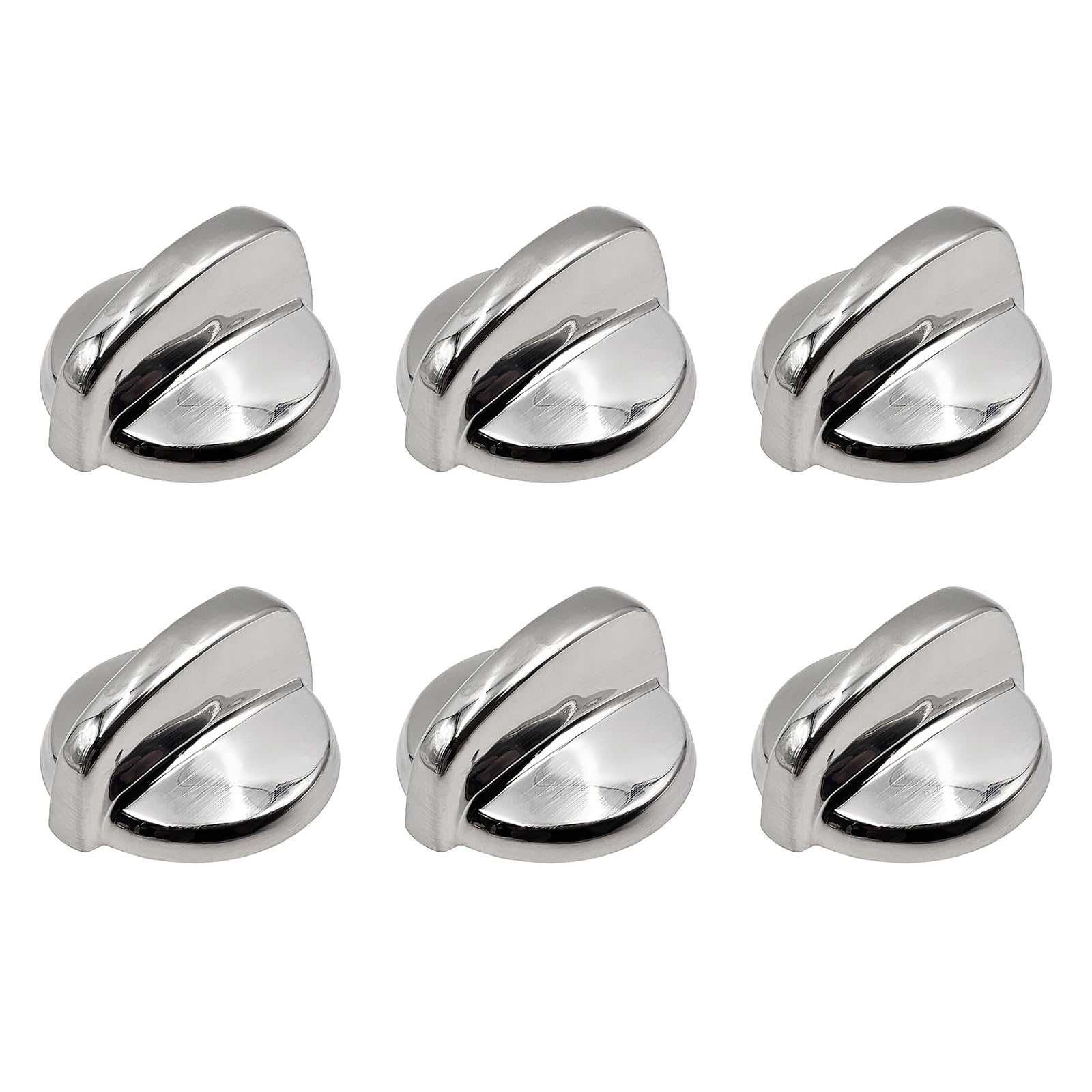 Msioytog 6PCS Stove Handle Replacement Rust Proof Design Flame Control Knob ABS Texture for Repair Stove Knob Replacement