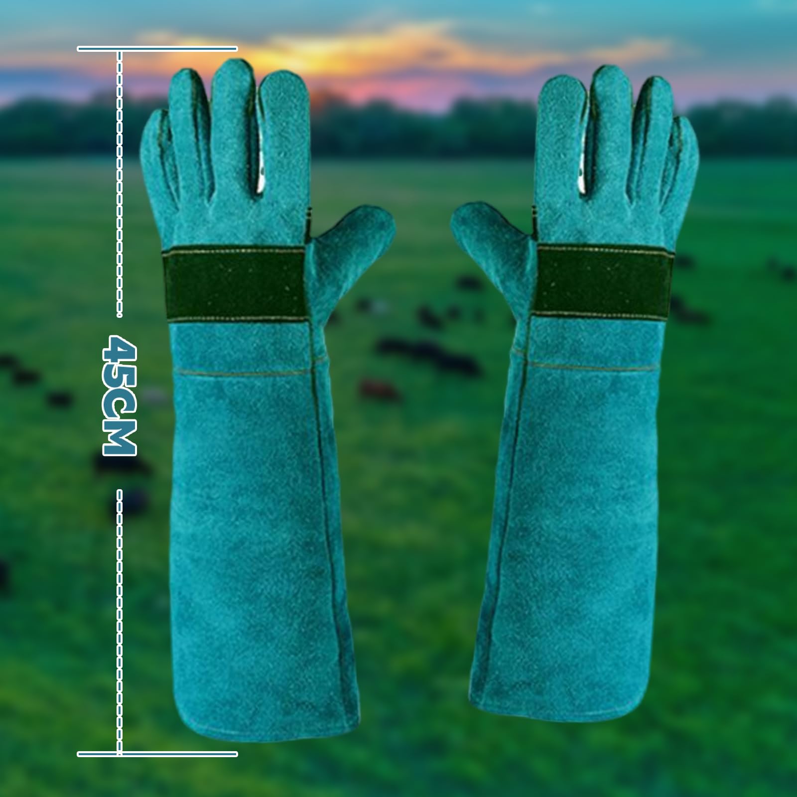 Omevett Bite Proof Animal Handling Gloves, 45cm Anti-Bite Pet Gloves for Welding Gardening, Grooming & Handling Dogs, Cats - Image 2