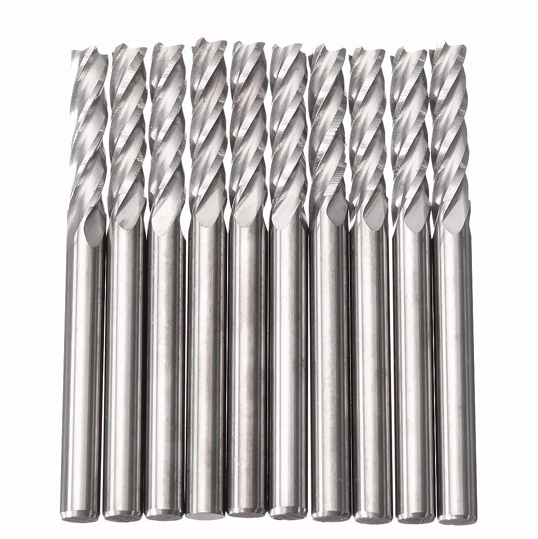 Lot De 3 Fraises à Spirale En Carbure De Tungstène - Tailles 2mm, 2.5mm, 3.175mm - Pour Bois, PVC, Acrylique, Aluminium - 9
