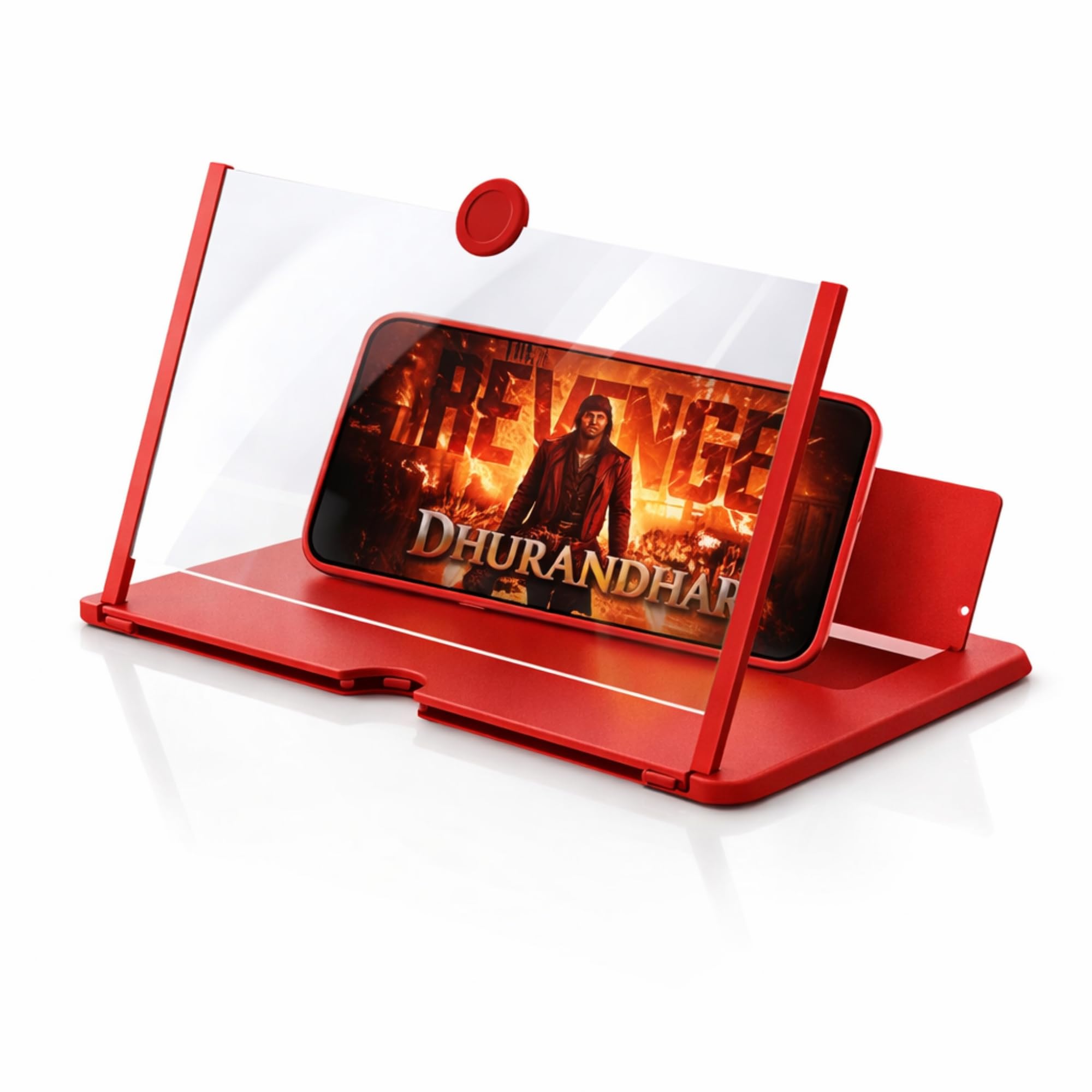 MABRON ( 2026 Brings 5 Years Warranty ) 12" Mobile Screen Enlarger HD 3D Amplifier | Foldable Phone Stand Magnifier | Best for Movies Gaming Eye Protection Viewing-image-3