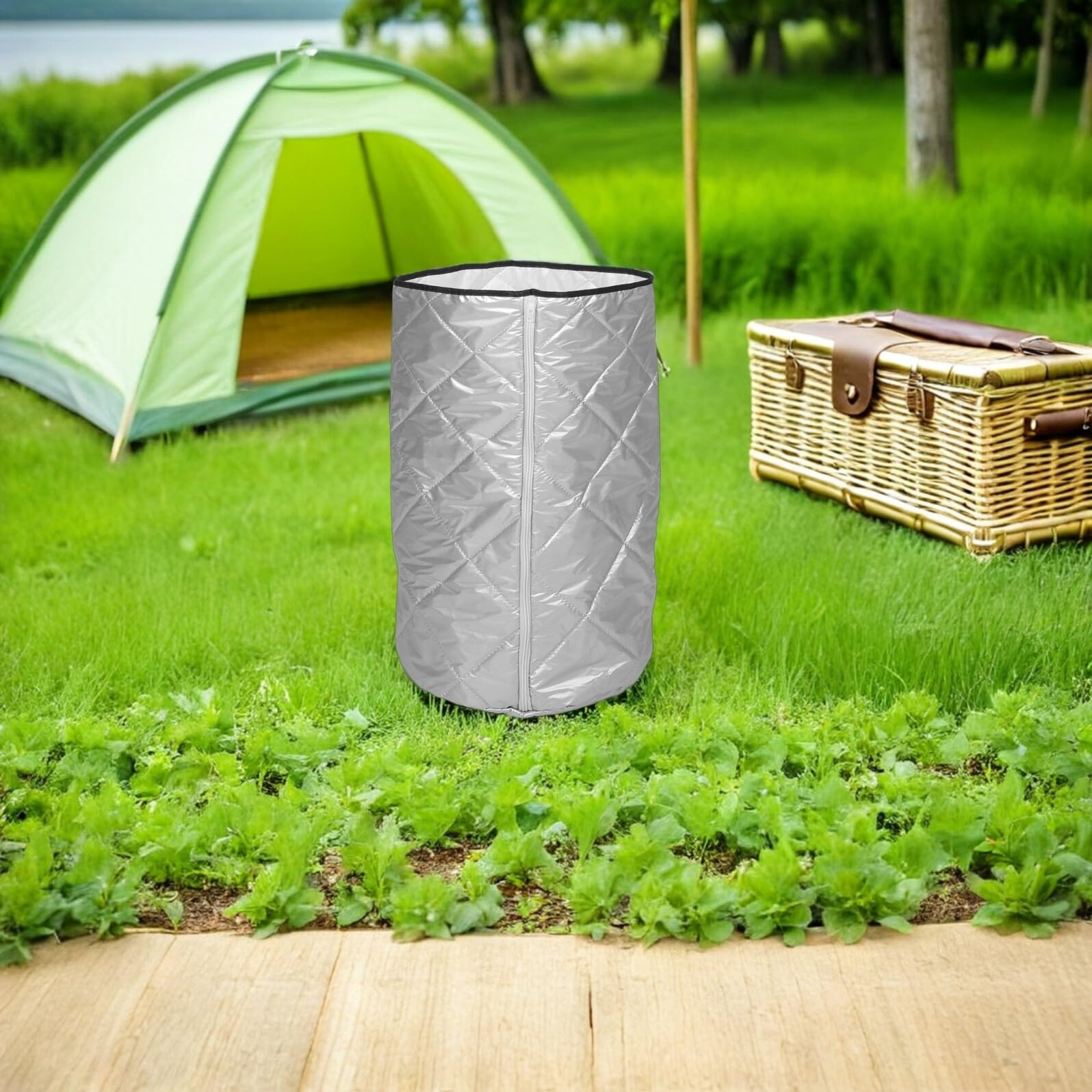 SHINEOFI Copertura per Bombola del Gas 15 Kg Oxford Fodera in Cotone Isolante Protezione UV e Antipolvere per Campeggio Barbecue e Uso Esterno Resistente alle Intemperie