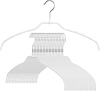 Vista 26 de Mawa Reston Lloyd Silhouette - Percha de camisa antideslizante que ahorra espacio, estilo 42 pies, paquete de 20, plateado, 20