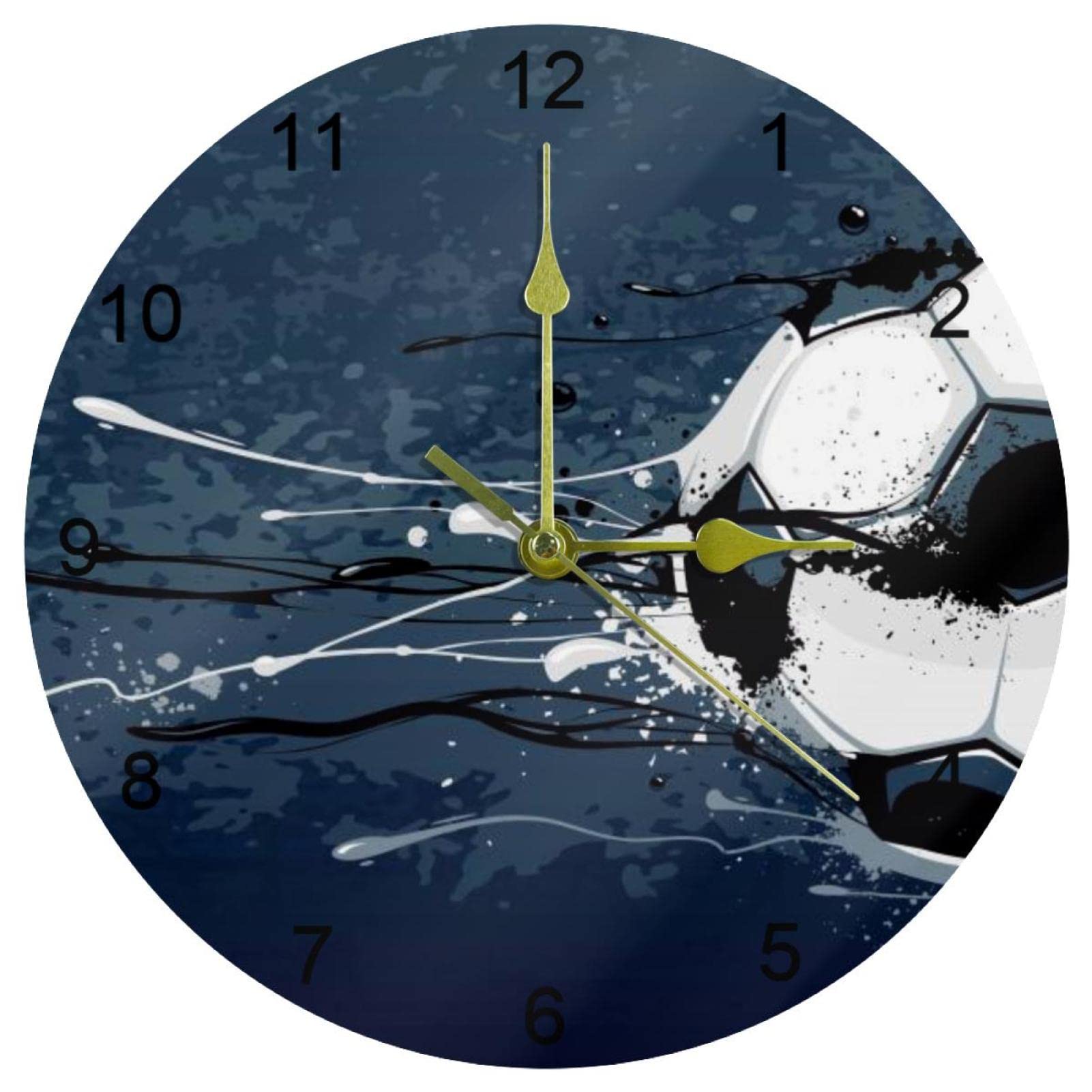 Horloge murale 25,4 cm silencieuse vintage avec chiffres arabes