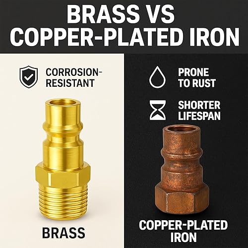 Miniatura 3 de Accesorios de manguera de aire de 14 pulgadas y kit de enchufe, 36 piezas de accesorios de compresor de aire de conexión rápida con estuche de