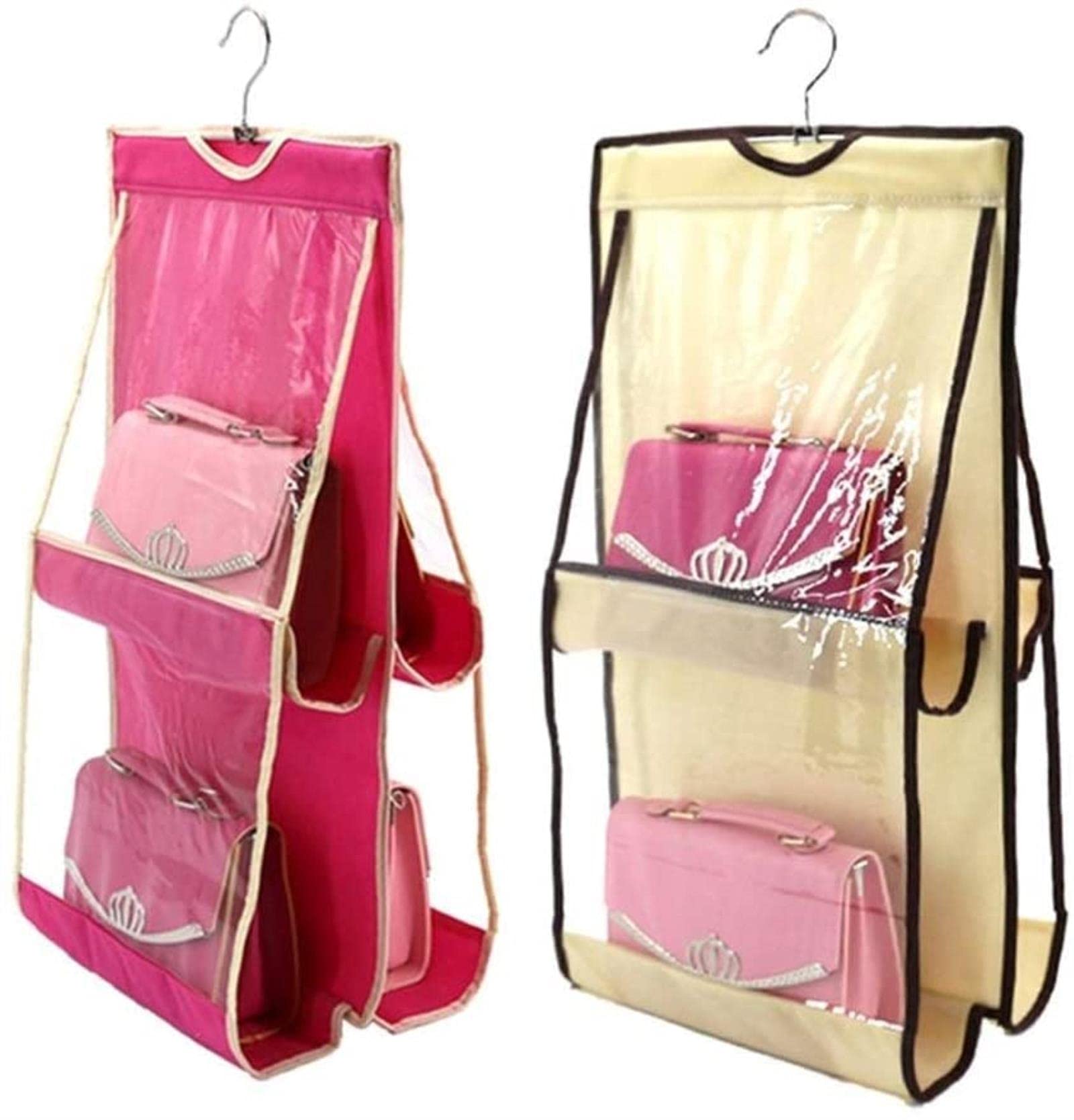 Hängende Aufbewahrungstasche Fall Tür Hängende Wand Organizer Hängende Aufbewahrungstaschen 6 Taschen Faltbare Hängetasche 3 Schicht Faltbare Regaltasche Pu