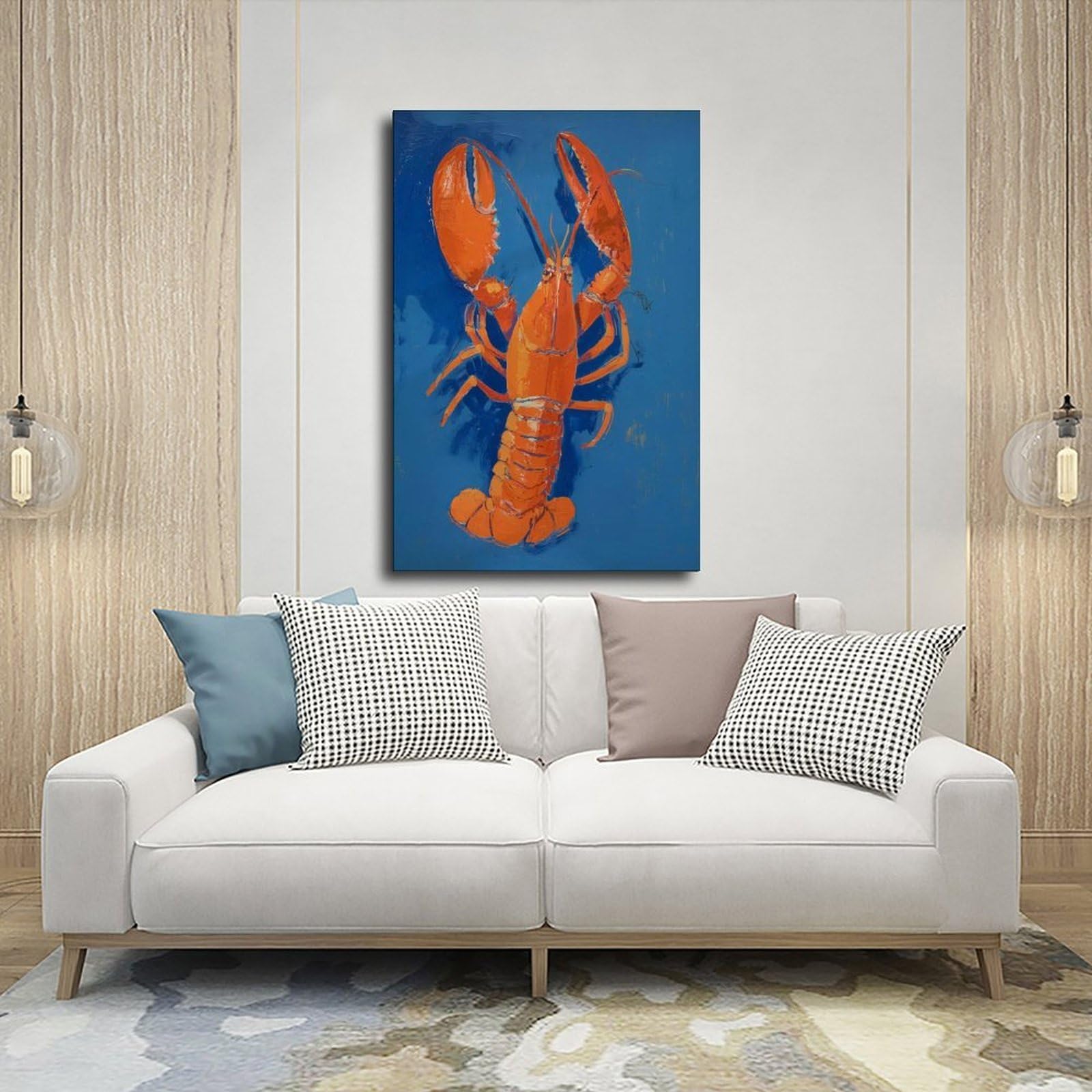 Stampa su tela con aragosta, decorazione per camera da letto, ufficio, stanza, regalo, 30 x 45 cm