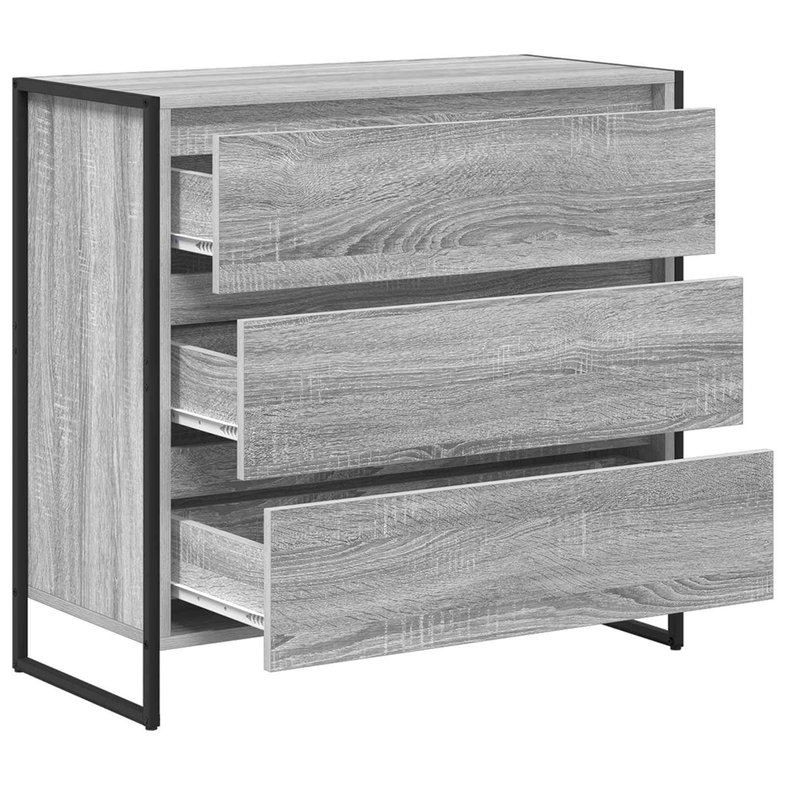 Credenza grigio Sonoma, 79 x 36 x 75,5 cm, in legno