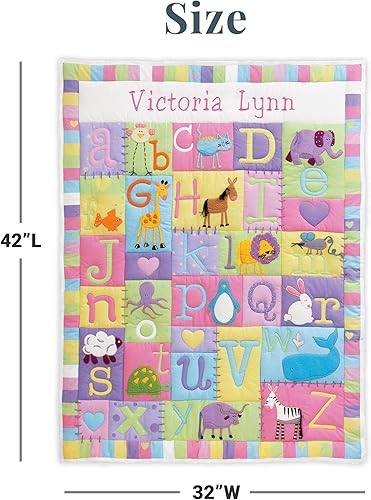 Miniatura 6 de Let's Make Memories Edredón personalizado para bebé, apliques 3D y nombre bordado, recuerdo de reliquia para el nuevo bebé, detalles texturizados,