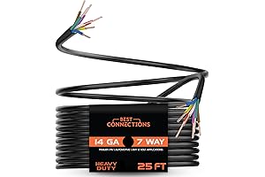 Heavy-Duty 7-Pin Trailer Wiring Kit: 25 Feet of Reliable Power
