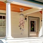 Butterfly Wind Chimes for Outside Clearance,26" Unique Garden Wind Chimes with 4 Aluminum Tubes for Grandma Mom Gifts Porch Window Balcony Hanging Decor