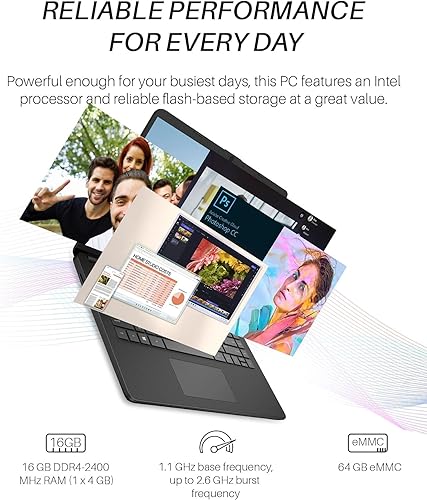 Miniatura 3 de HP -Stream 14-Laptop School-Laptop Windows11-2023 Procesador Intel de cuatro núcleos - USB C - Lector de tarjetas SD - Batería de larga duración -