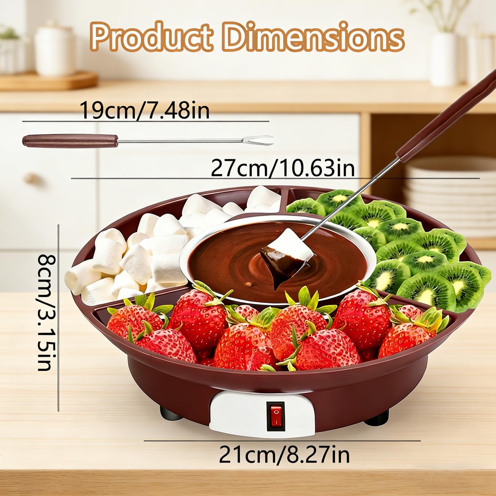 Máquina Eléctrica para Hacer Fondue De Chocolate, Mini Olla para Fondue