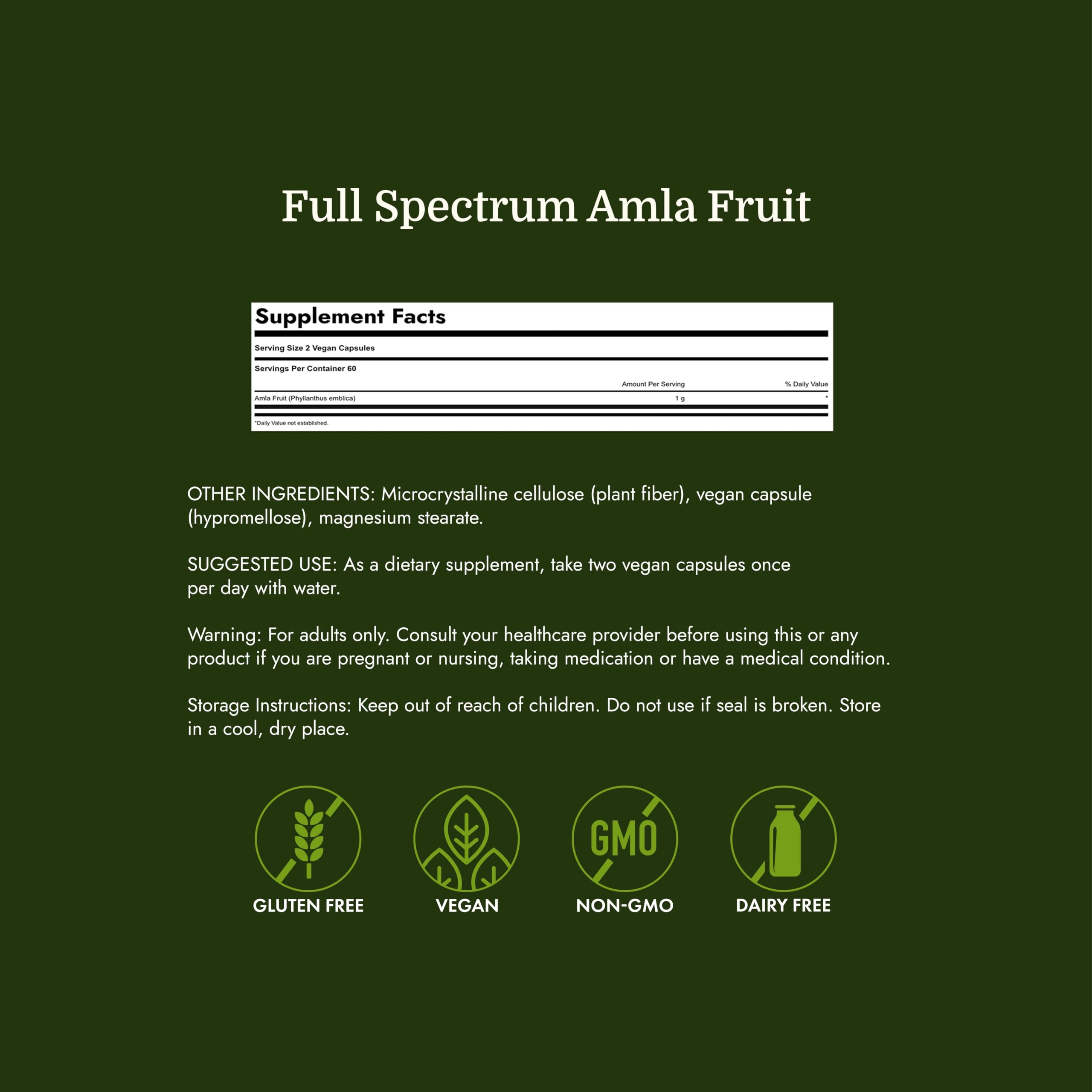 Swanson Full Spectrum Amla Fruit, 500 mg, 120 Capsules — Amazon image 4