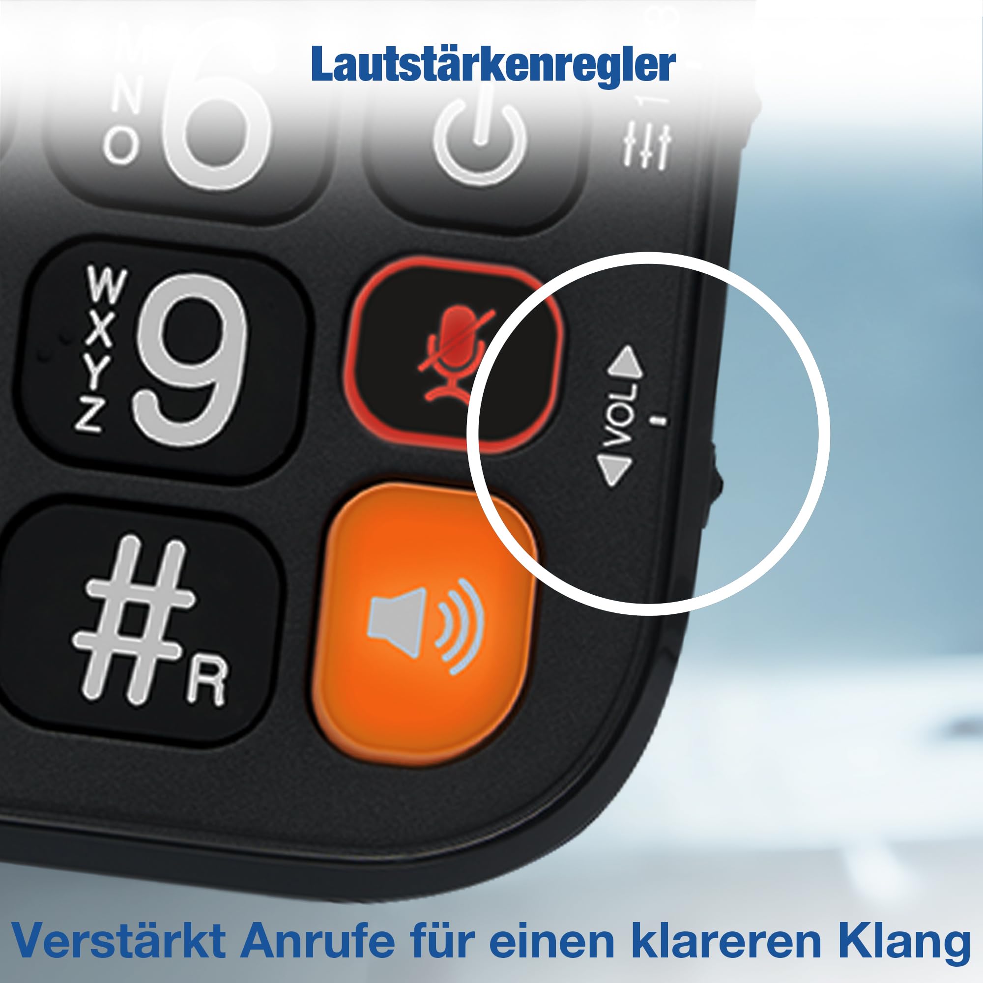 VTech Schnurgeb./Schnurloses Telefon, Digit. Anrufbeantworter, 8 Foto-Direktwahltasten, große Tasten/Display, hörgerätekompatibel, Lautstärkenregler, Opt. Rufanzeige, Anrufblocker | CL6550