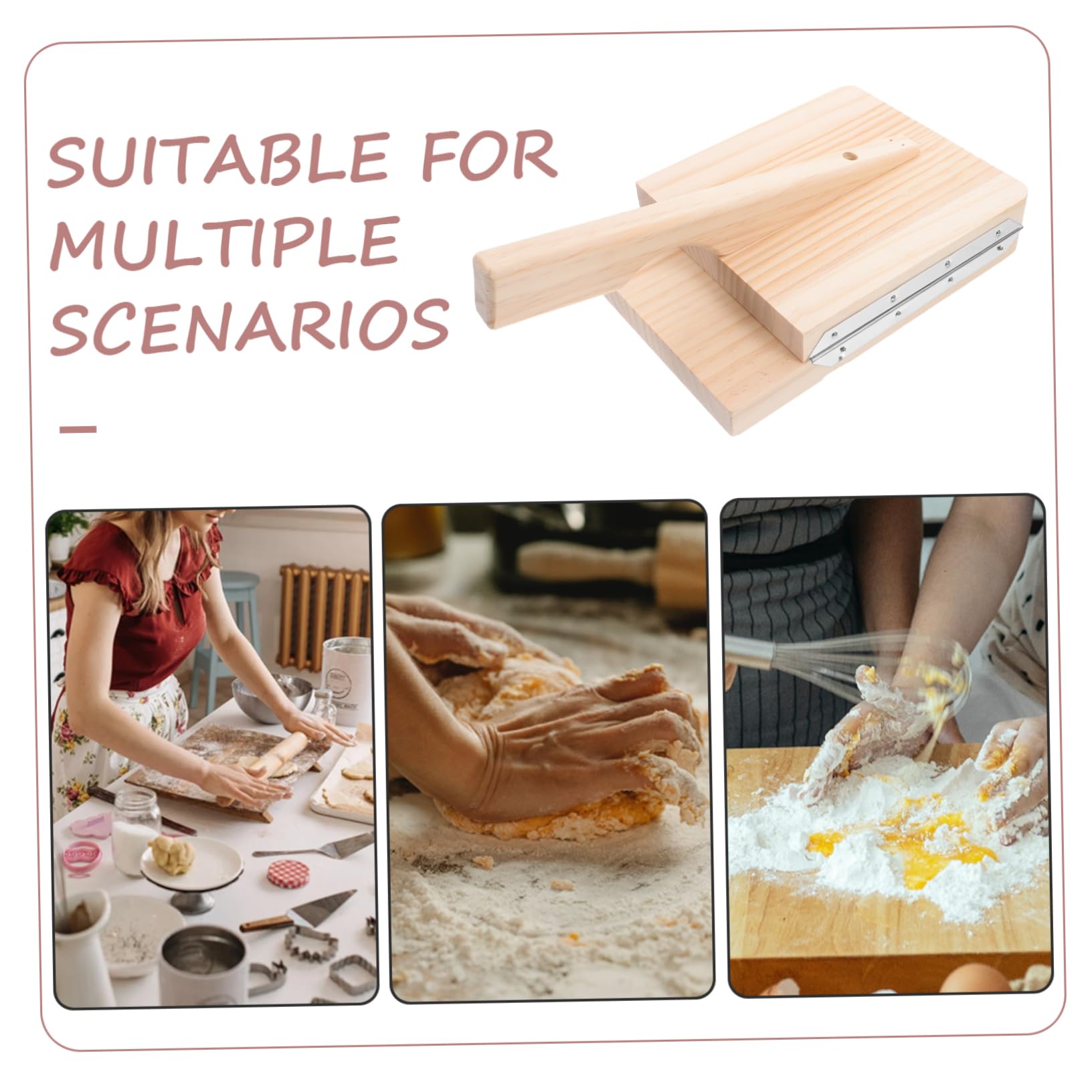 Stampo in Legno per Sfoglia di Ravioli Robusto e Facile da Usare, Pressa Manuale per Pasta, per Cucina Domestica e Preparazione di Gnocchetti
