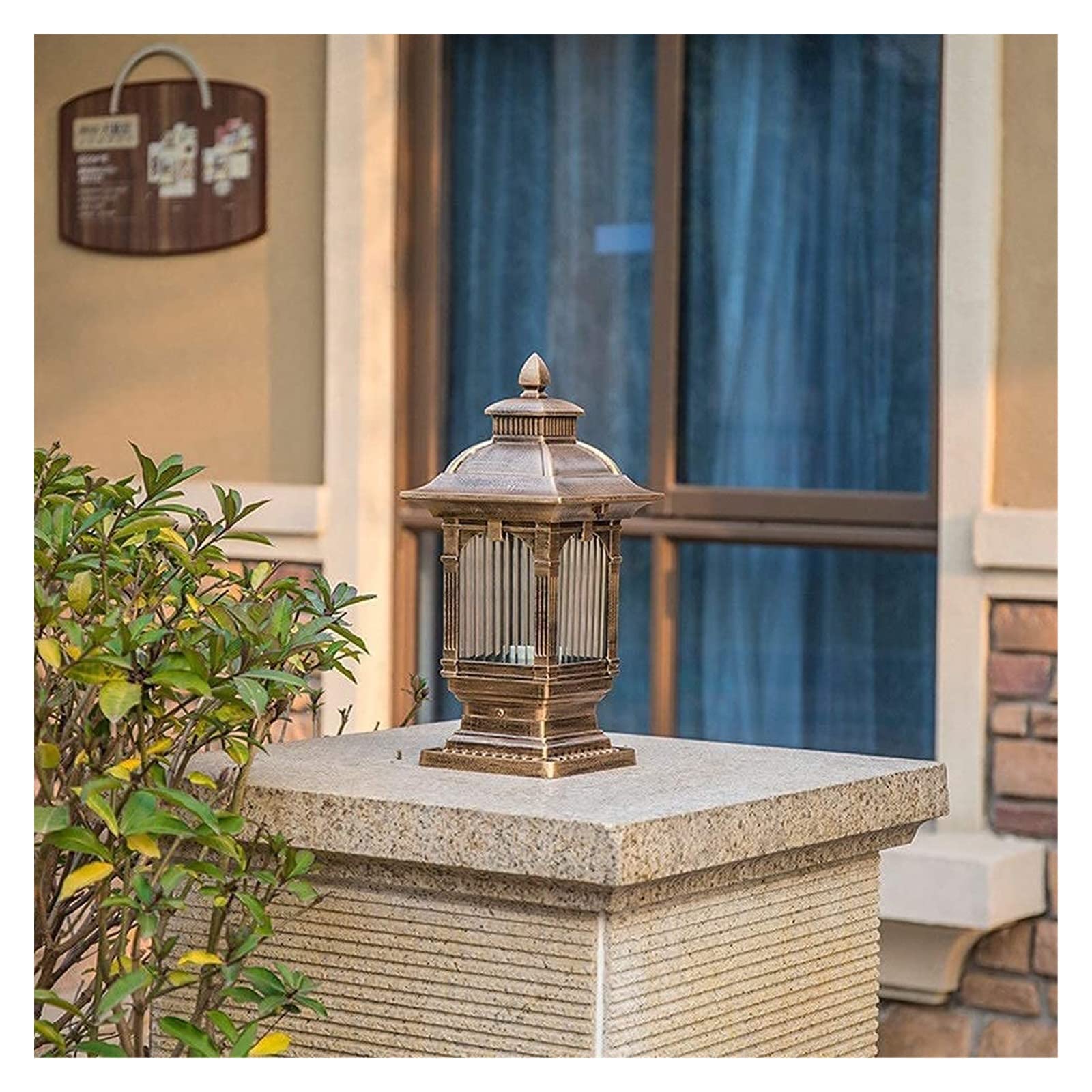 Lampione da cortile Luci da palo per esterni Luci da palo impermeabili Lampada a colonna stigma a risparmio energetico a LED Lampada da palo da giardino Impermeabile e antiruggine Recinzione stradale