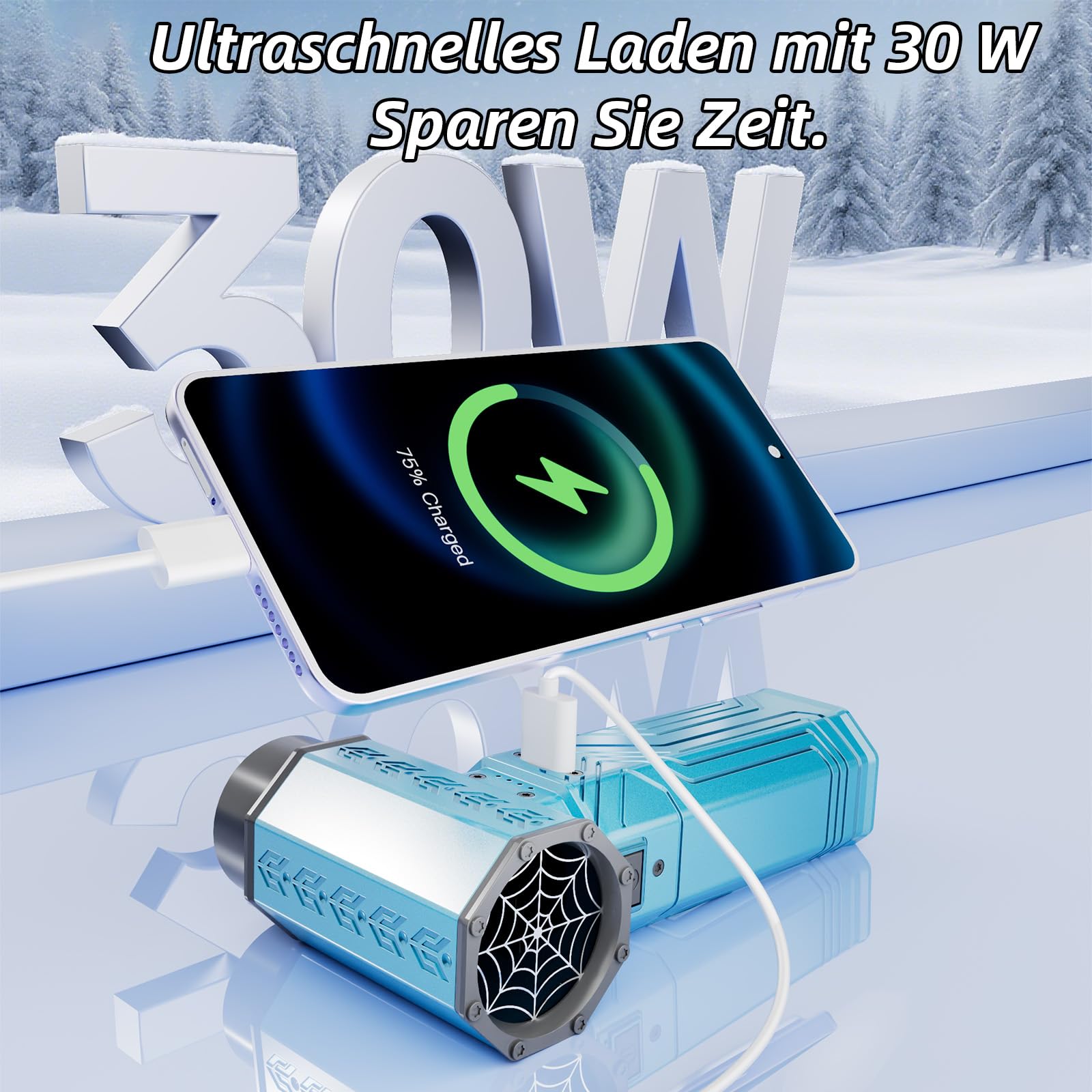 Turbo-Trocknergebläse für Auto, 180 km/h, Autotrockner, Luftgebläse, 400 W, 40 mm bürstenloser Motor, blasen Sie 2 Dosen Cola leicht weg, stufenlos variable Geschwindigkeit für Auto, Zuhause und