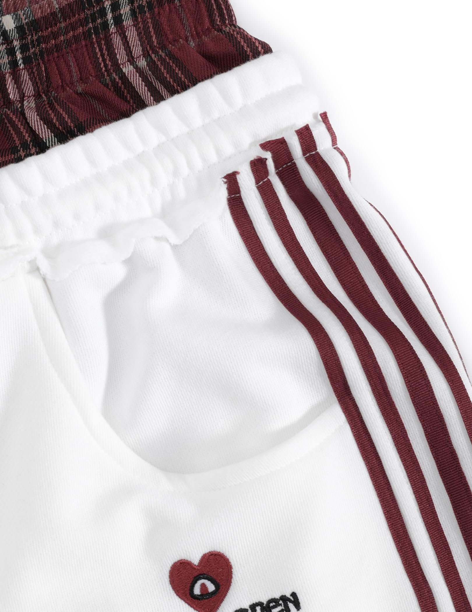Aelfric Eden Pantalon de jogging patchwork à carreaux pour homme - Pantalon de survêtement pour femme - Pantalon de loisirs décontracté - Pantalon de sport streetwear - Taille haute - Pantalon ample