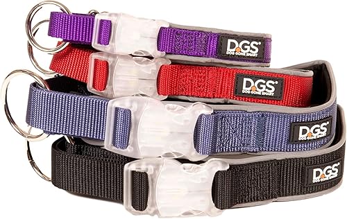 Miniatura 6 de Dog Gone Smart Pet Products Collar de cometa de seguridad con LED superbrillante para todo el día y la noche, ajustable, transpirable, de nailon
