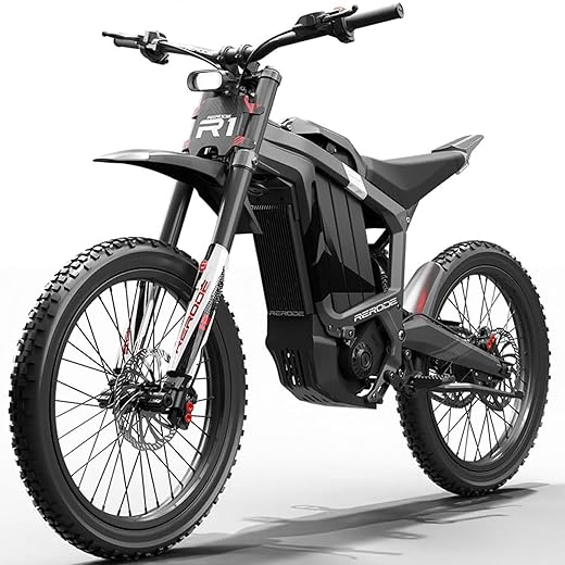 R1 Electric Dirt Bike for Adult, 8000W Peak Power 19” Tires, 52.8MPH Max Speed, 74.6 Miles Range, 330NM Torque, Electric Motorcycle with Dual Hydraulic Oil Brakes/Full Suspension, Off-Road Cross Ebike
