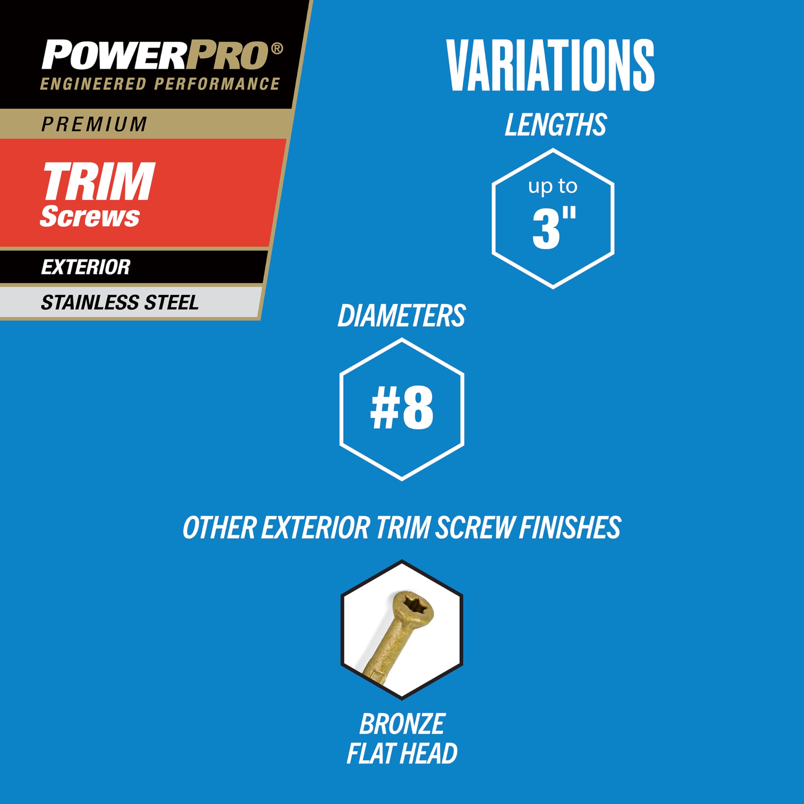 El grupo de Hillman Power Pro Trim tornillo, 48639