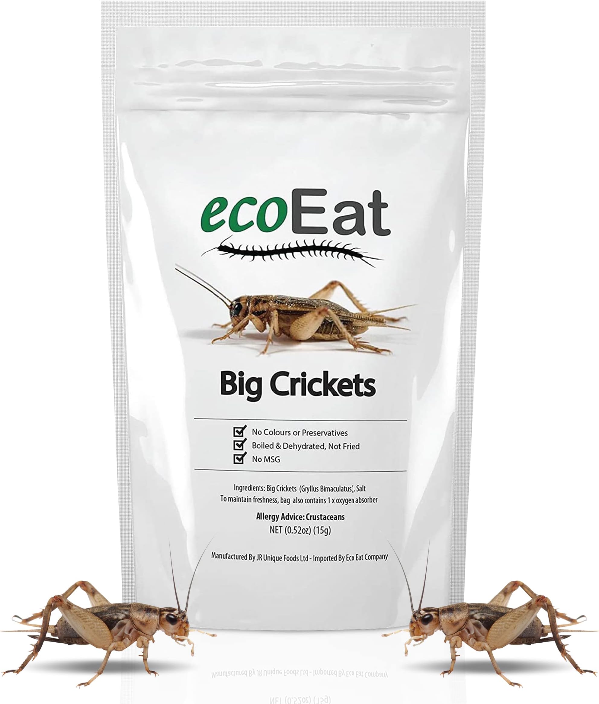 Edible Insects Big Black Crickets to Eat – Edible Bugs Edible Dehydrated Crickets - Snack Food Gifts (15g)