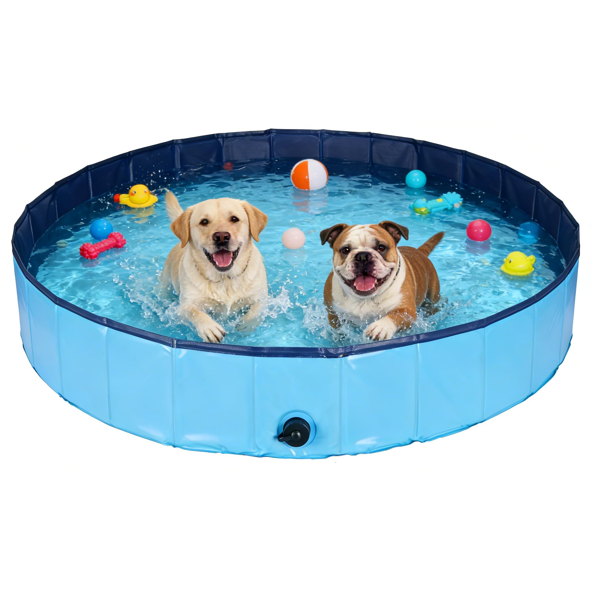 Faltbare Hundepool, nutzbar als Hundeplanschbecken Hundebadewanne Swimmingpool oder Bällebad für Klein Große Hunde, 160x30cm