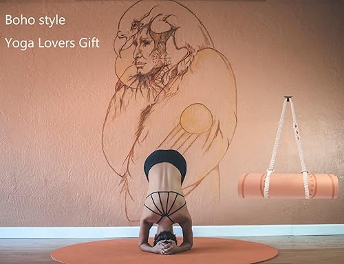 Miniatura 4 de kiido Correa de transporte para esterilla de yoga de macramé alfombrilla no incluida, correa multiusos tejida a mano