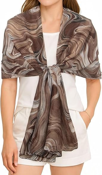 RIIQIICHY Printed Women Scarf Gifts Ladies Lightweight Scarves Shawls Wraps