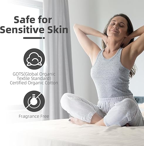 Miniatura 2 de Grounding Sheet, 90% algodón orgánico + 10% plata pura orgánica sábana bajera ajustable para mejorar el sueño, energía de la tierra conectada,