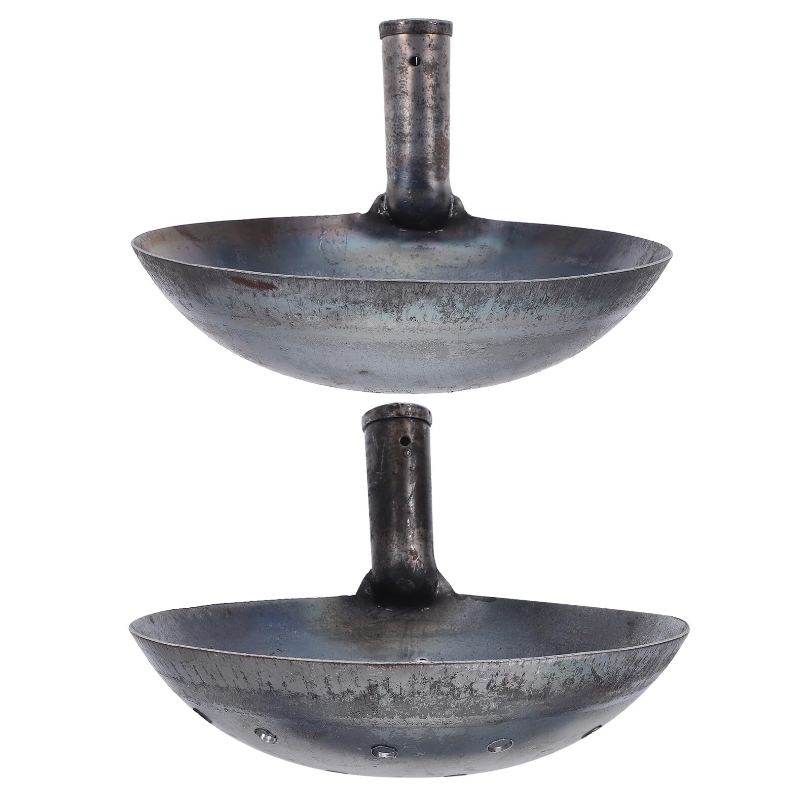 SHINEOFI Pala Metálica para Tamizar Lodo y Estiércol 2 Piezas de 23 CM Mango Vertical Herramienta de Jardinería para Filtrar Tierra y Arena Adecuado para Macetas y Gallineros