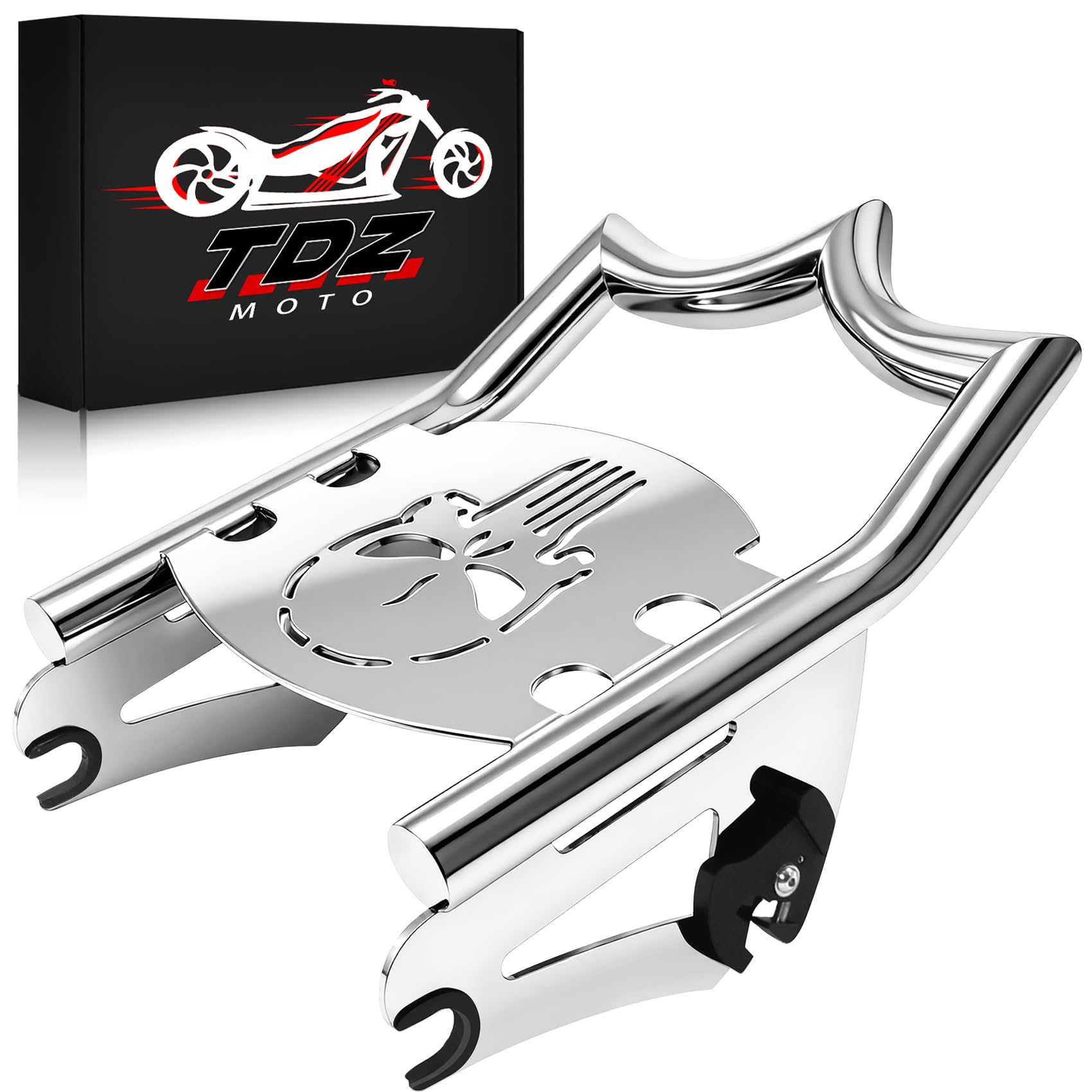 Chrome Detachable Luggage Rack for Harley Touring, Street Glide, Road Glide, Electra Glide, Road King, Ultra Limited 2009-2025-A