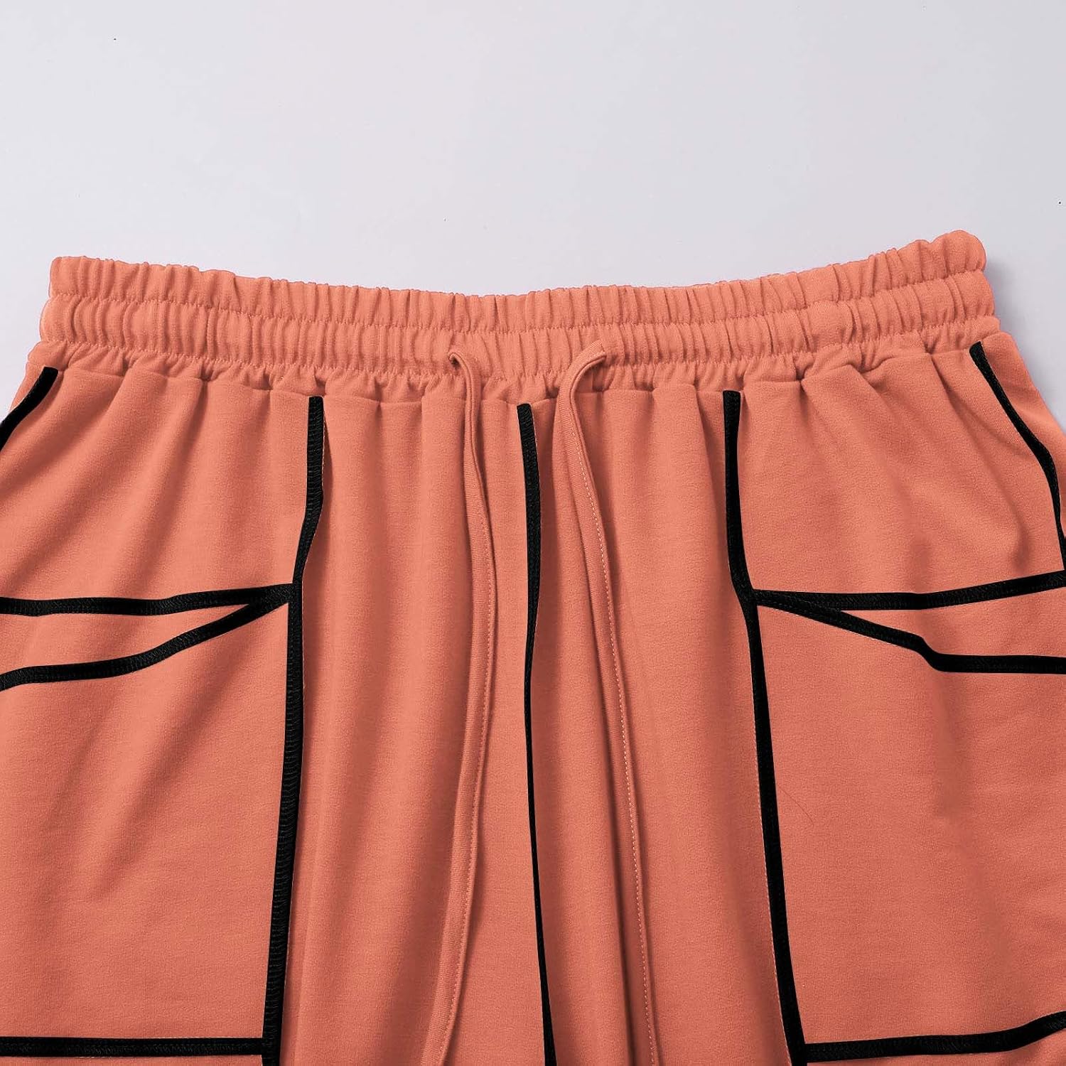 Striped Sweatpants for Women Baggy Lounge Pants Workout Gym Active Drawstring High Waisted Comfy Joggers Trousers