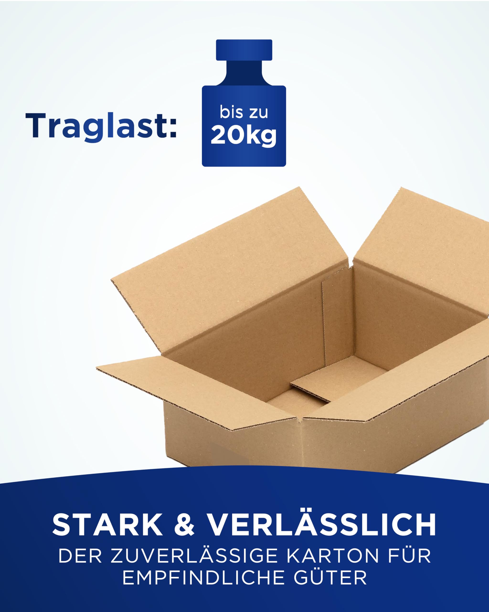 KK Verpackungen Versandkartons 250 x 175 x 100 mm Braun 1-wellig (Außenmaß 255 x 180 x 110 mm) | 200 Stück, Faltkartons Kartons für Versand als DHL Päckchen M Hermes Päckchen DPD GLS Paketklasse XS