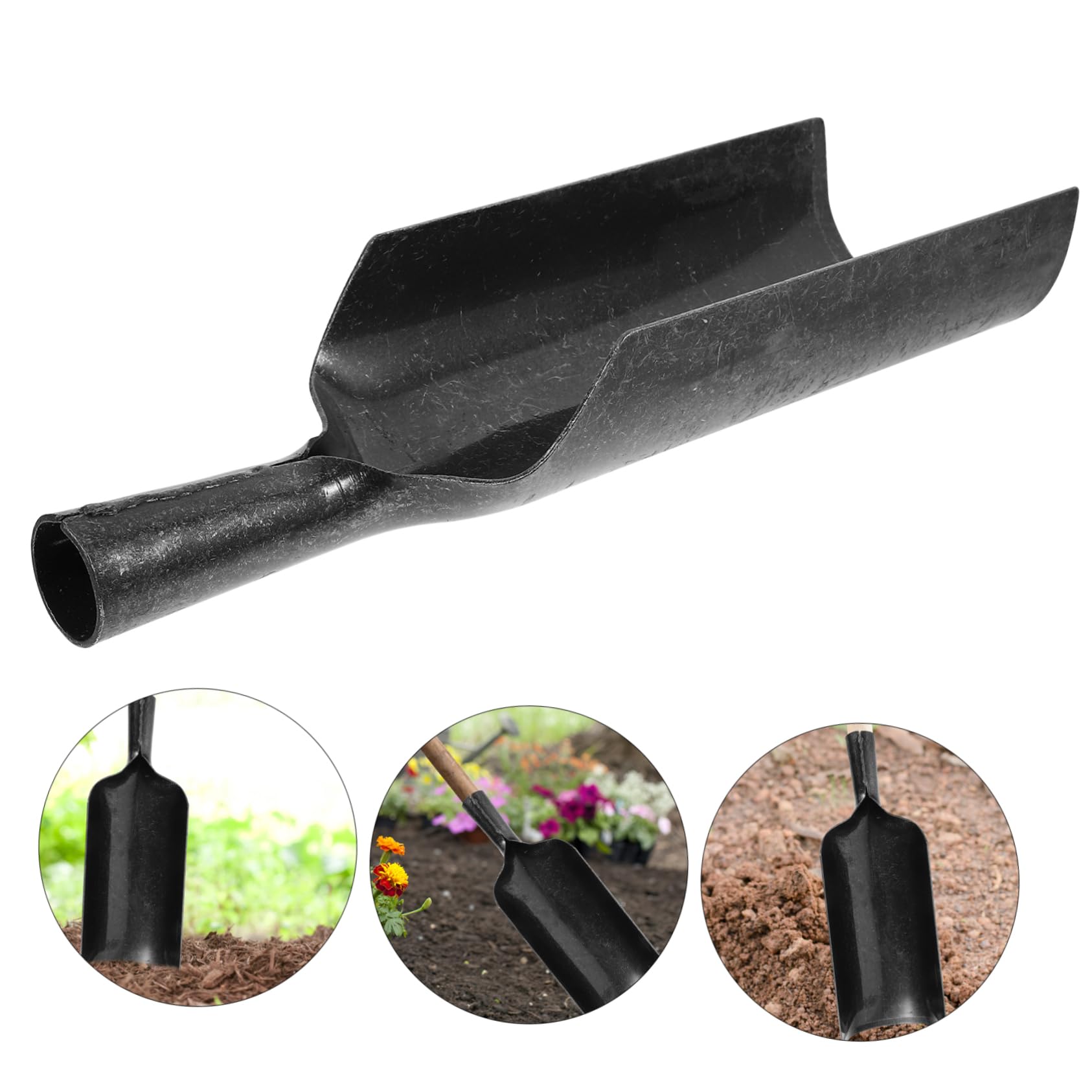 TOYANDONA Outil De Jardin en Métal pour Creuser avec Manche Outils De Jardinage Désherbage