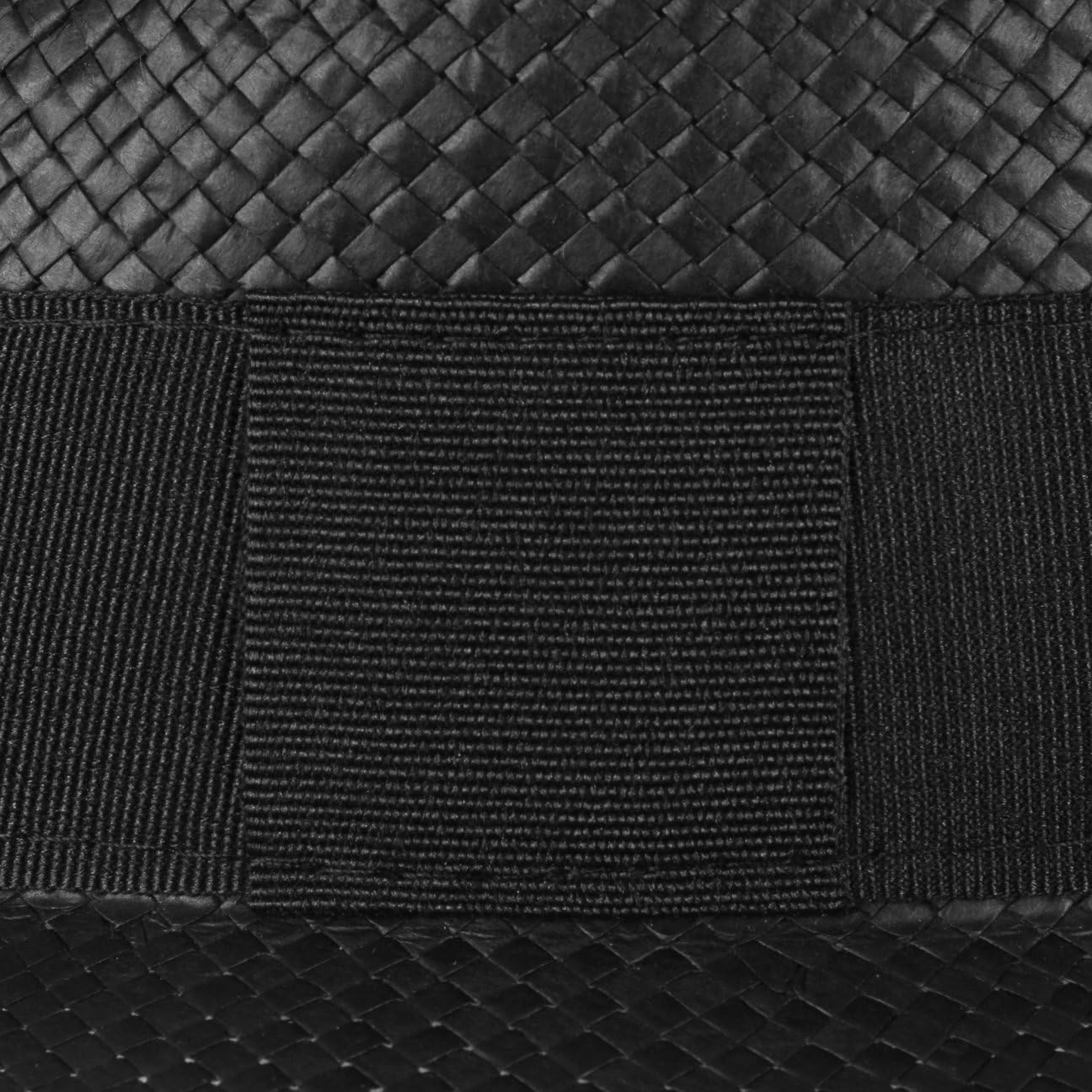 LIPODO Black Mountain Cappello Bogart in Paglia Fascia unicolore Made in Italy Uomo Primavera Estate