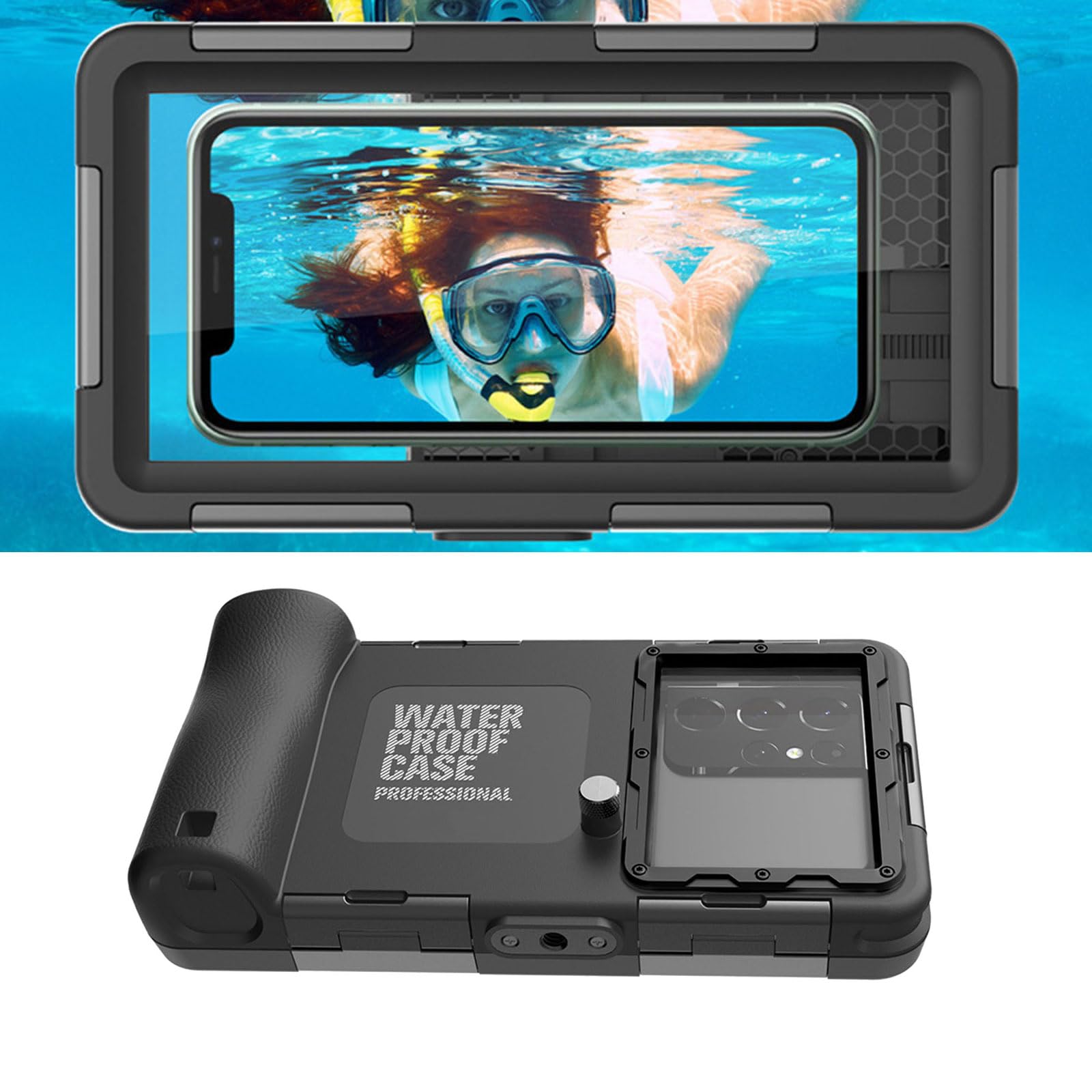 Custodia per telefono da 15 m per immersioni con snorkeling con custodia per telefono subacquea resistente alle alte pressioni