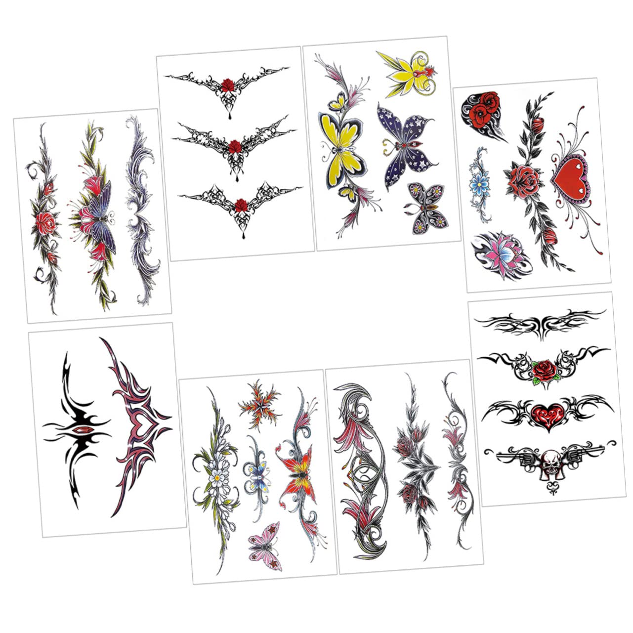 40hojas Tatuajes Temporales Realistas Para Adultos Pack De Pegatinas De y Flores Para Fiestas Playa y Eventos Fácil De Aplicar y Remover