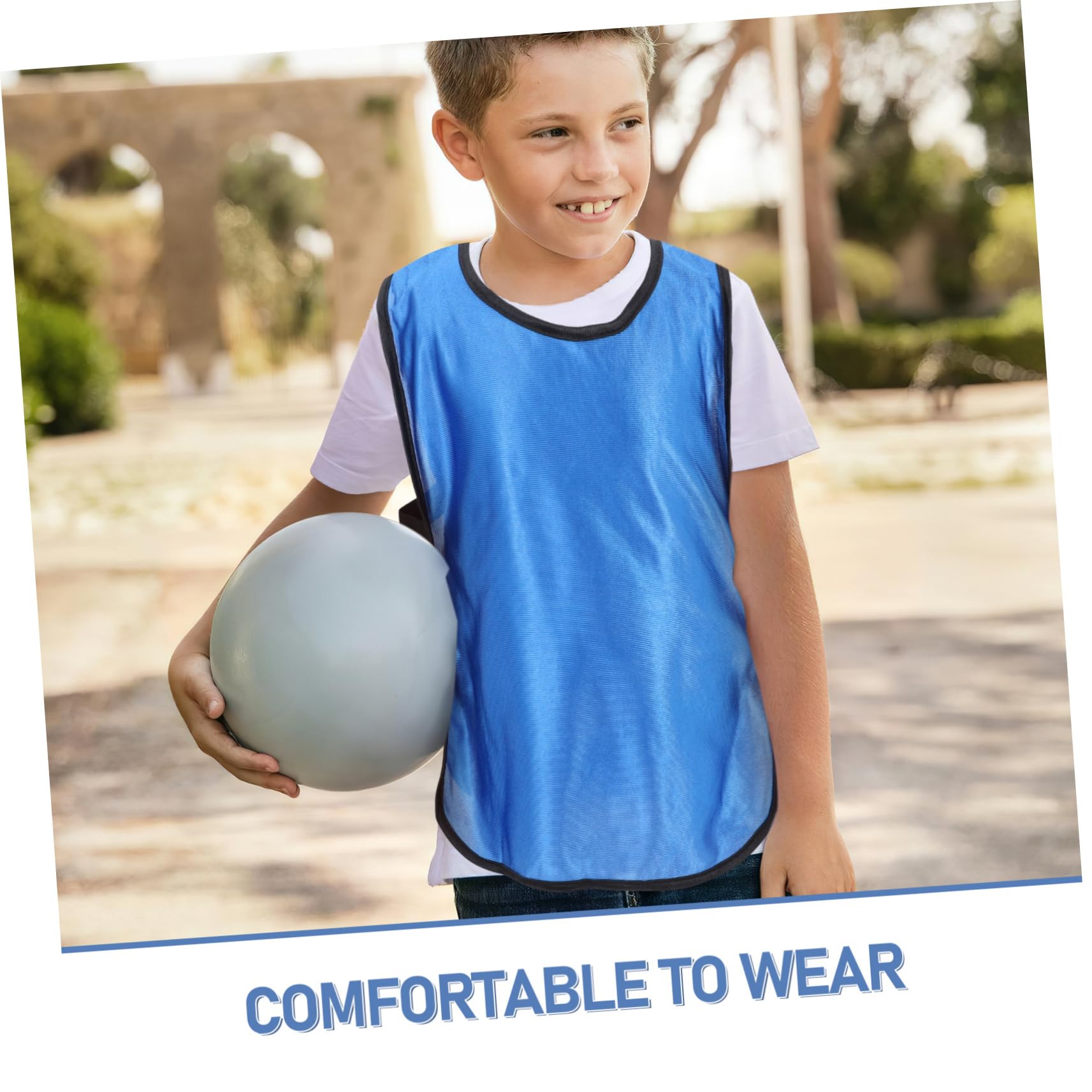 Petos de Entrenamiento para Niños, 6 Piezas, Poliéster Azul