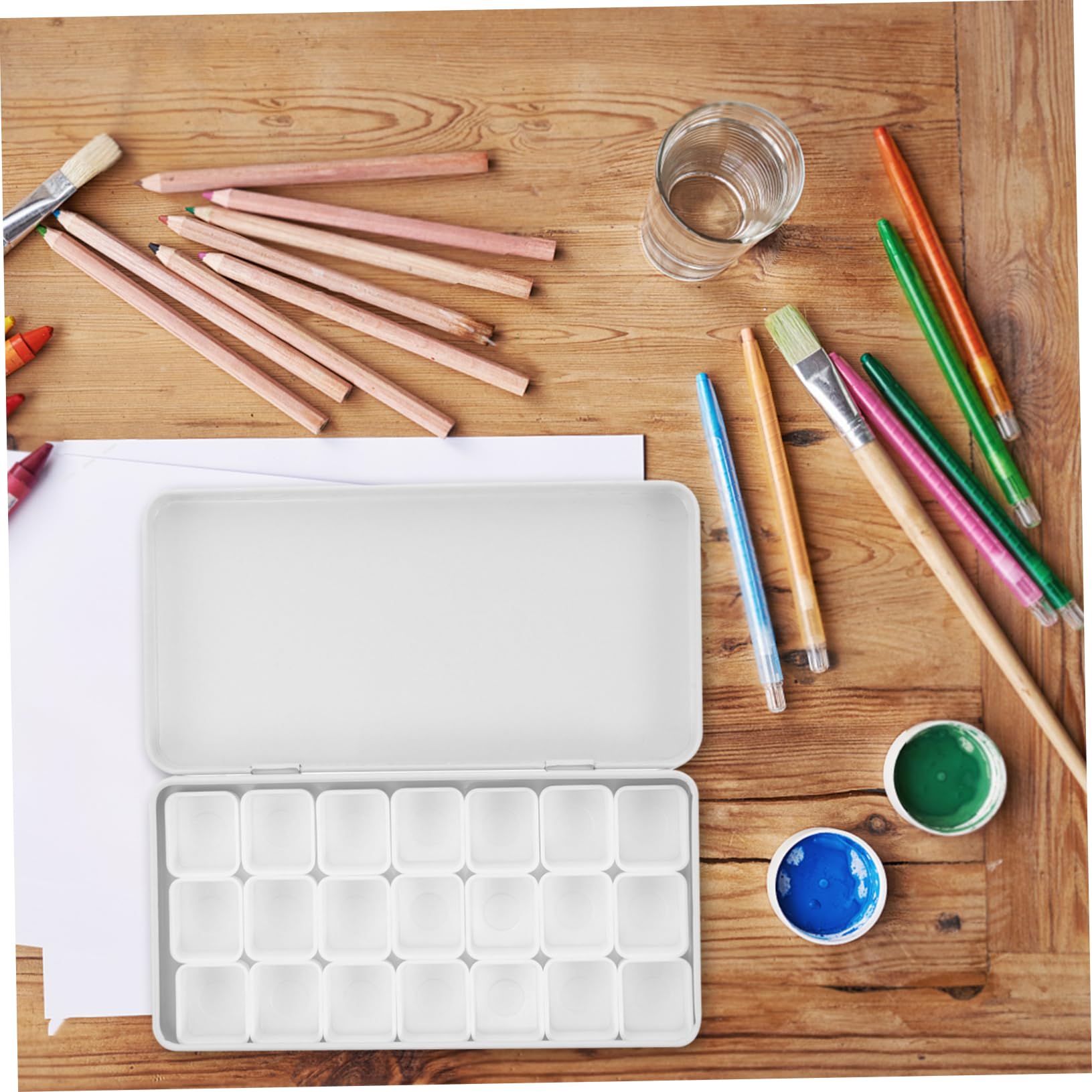 Lurrose 3ensembles Boîte Métallique Vide Pour Pigments De Peinture Aquarelle Palette De Couleurs Pratique Pour Artistes Et Étudiants Moyenne Compartiments