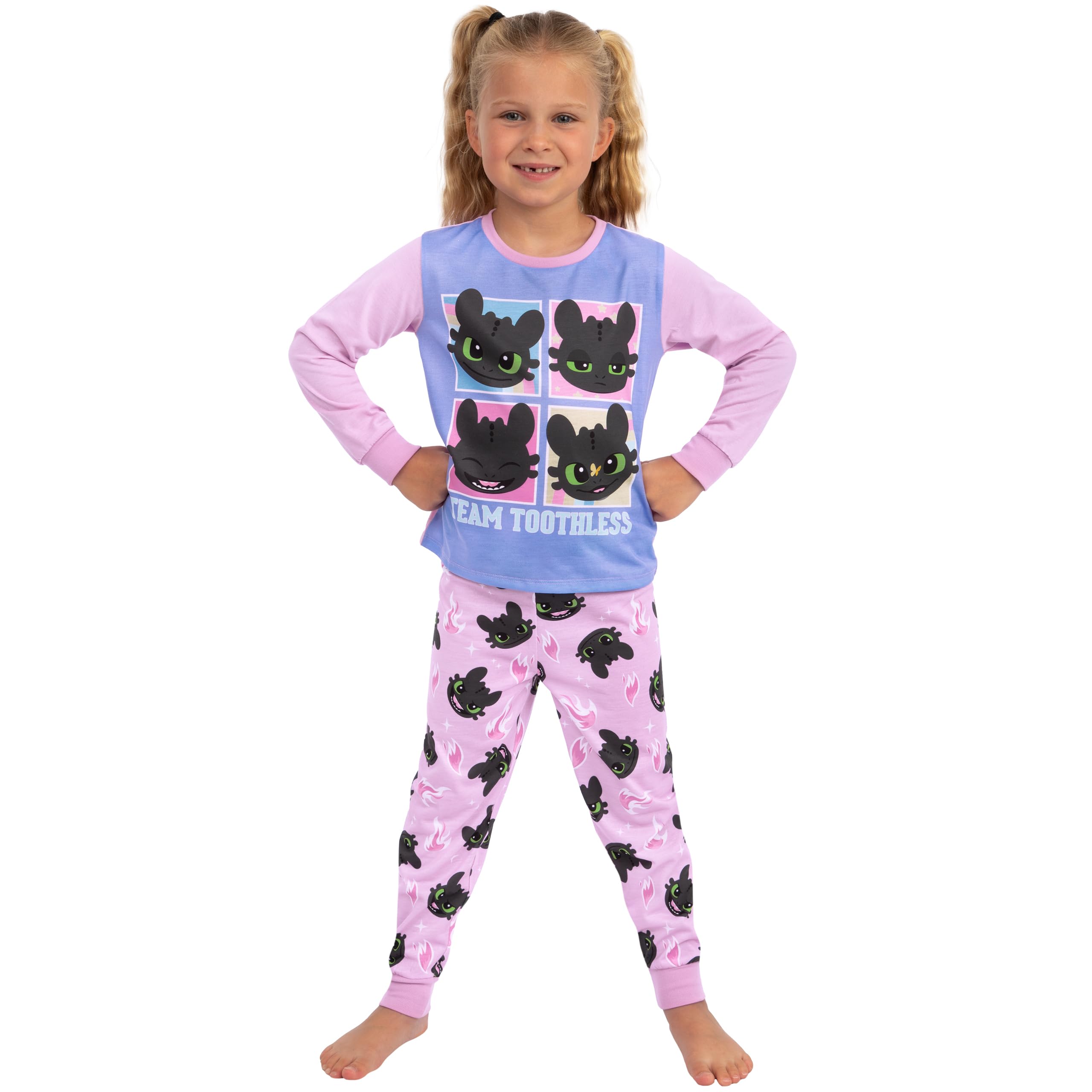 Pigiama Bambina Dragon Trainer, Pigiami Ragazza Sdentato, Pigiama Bambine Drago