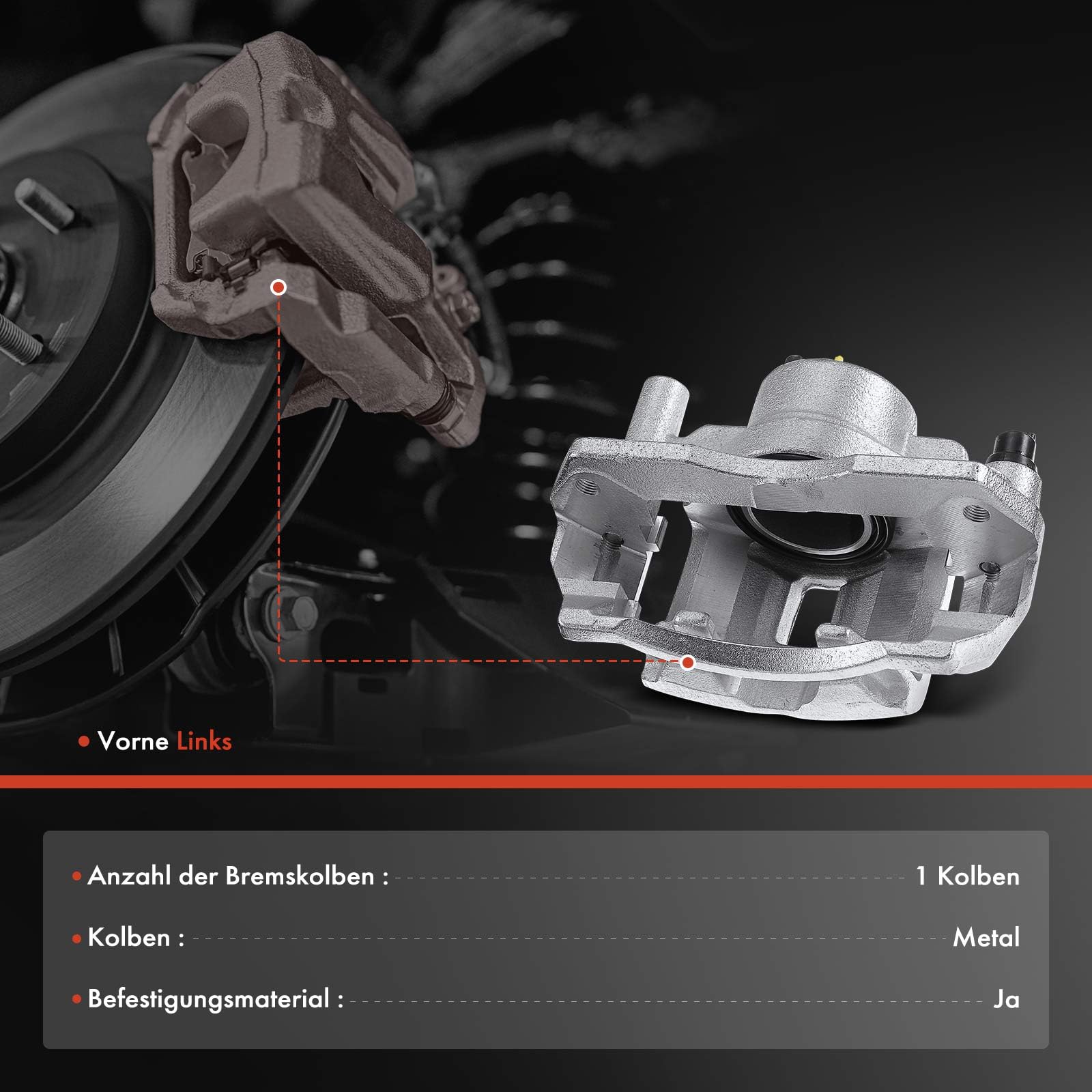 Frankberg Bremssattel Vorne Rechts Für Mazda 3 BM BN CX-3 - B4Y03398ZB