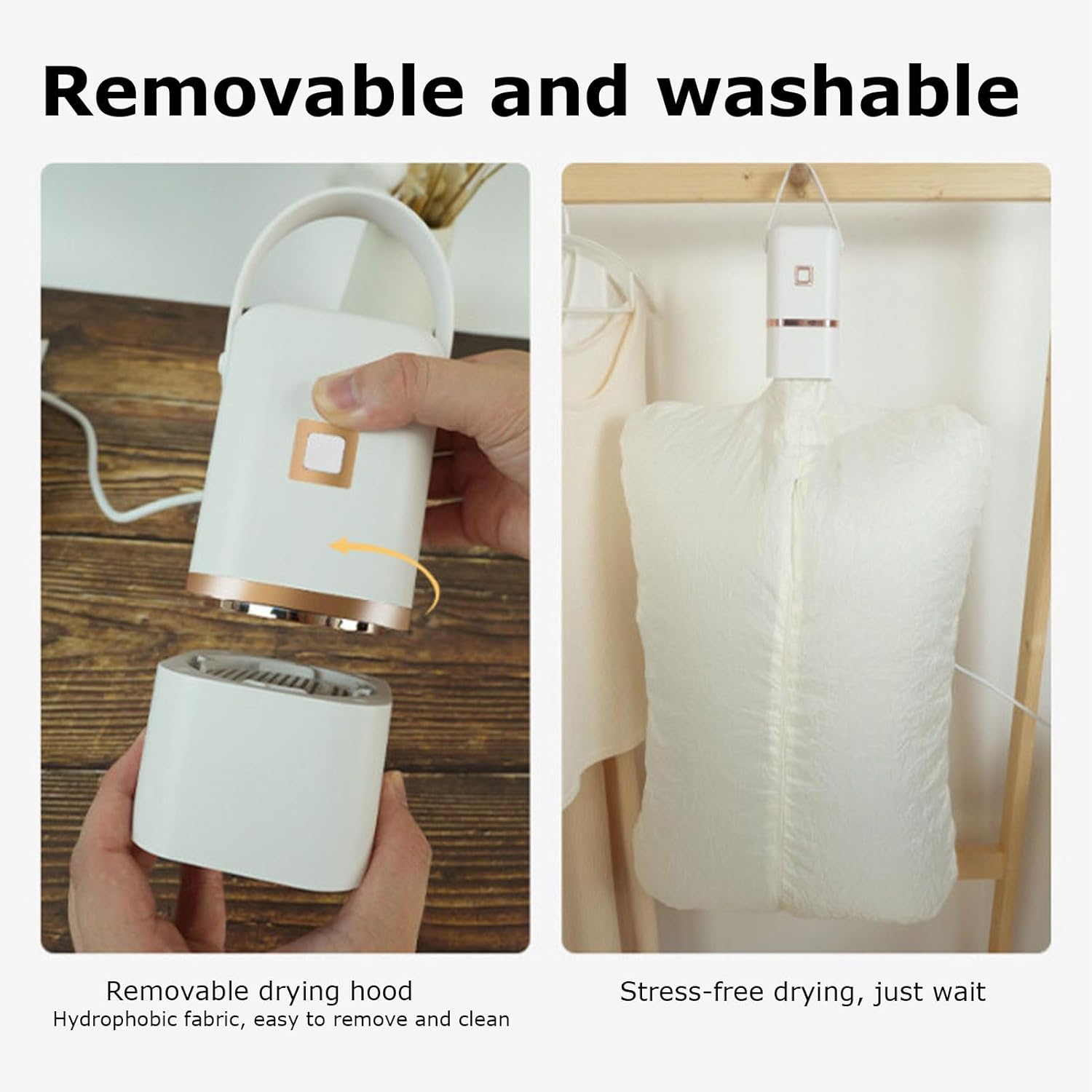 Portable Clothes Dryer - Compact Travel Dryer, Foldable Electric Drying Machine with Quick-Dry Technology, Lightweight Mini Laundry Heater, Home Hotel Accessory, Portable Drying Rack for Small Spaces